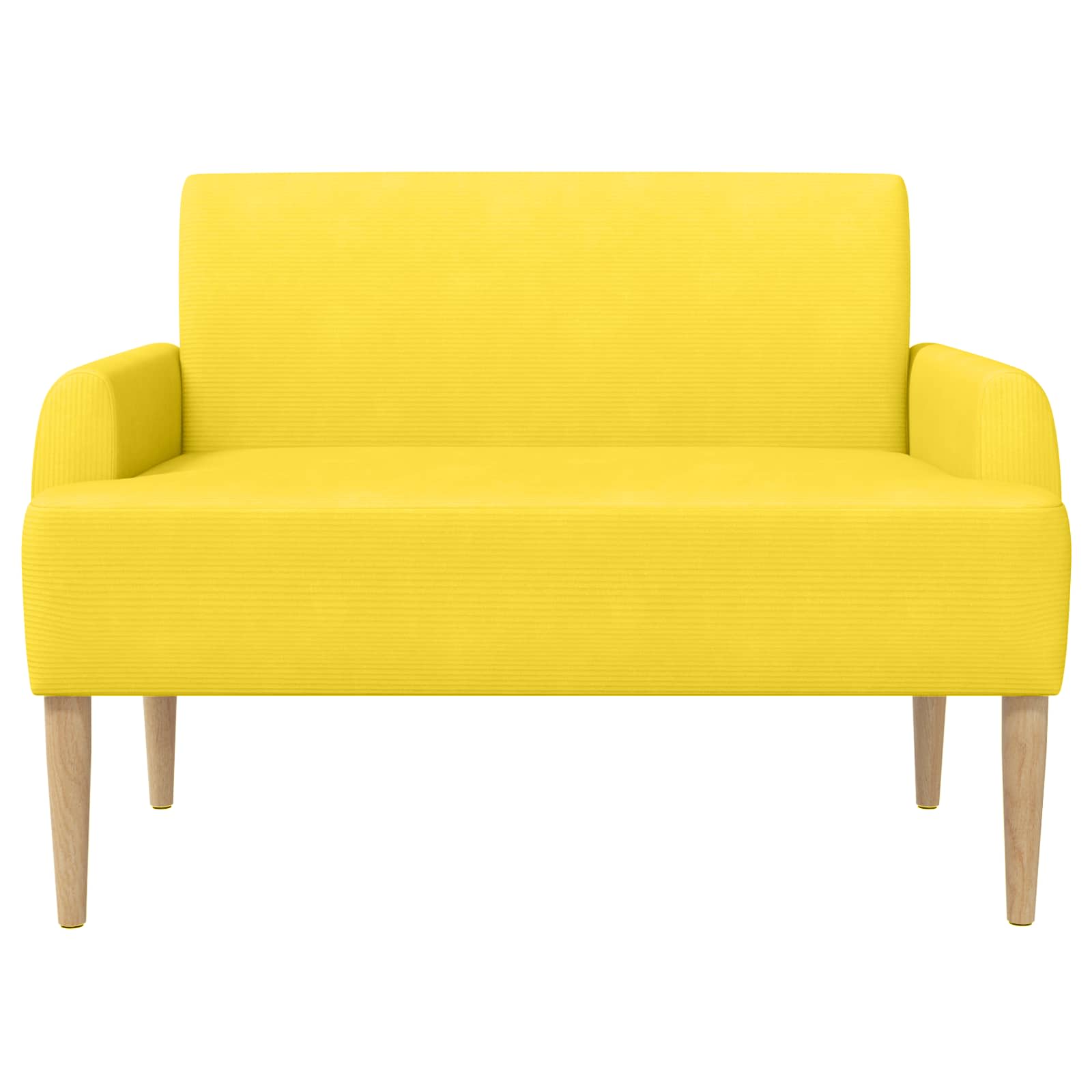 Zweisitzer Mit Knopfheftung Helles Gelb 116 X 67 X 81 Cm
