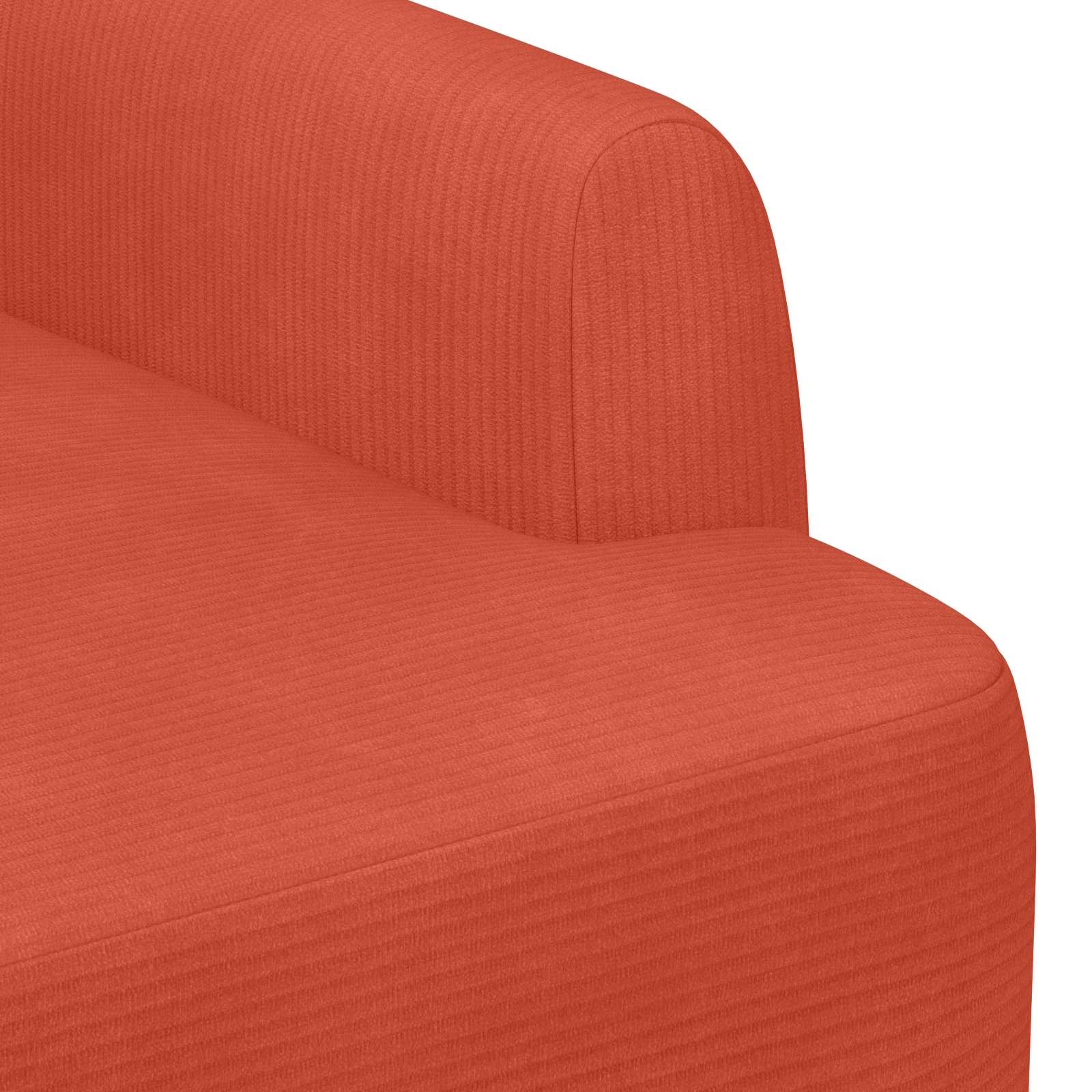 Zweisitzer Mit Knopfheftung Rot-Orange 116 X 67 X 81 Cm
