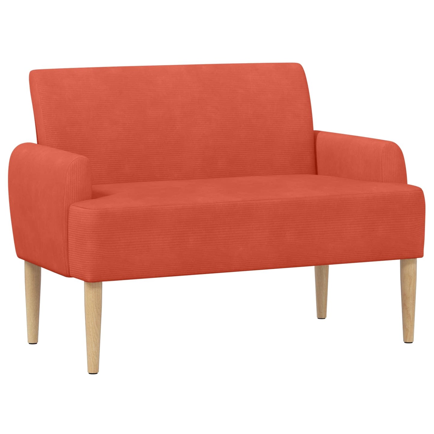 Zweisitzer Mit Knopfheftung Rot-Orange 116 X 67 X 81 Cm