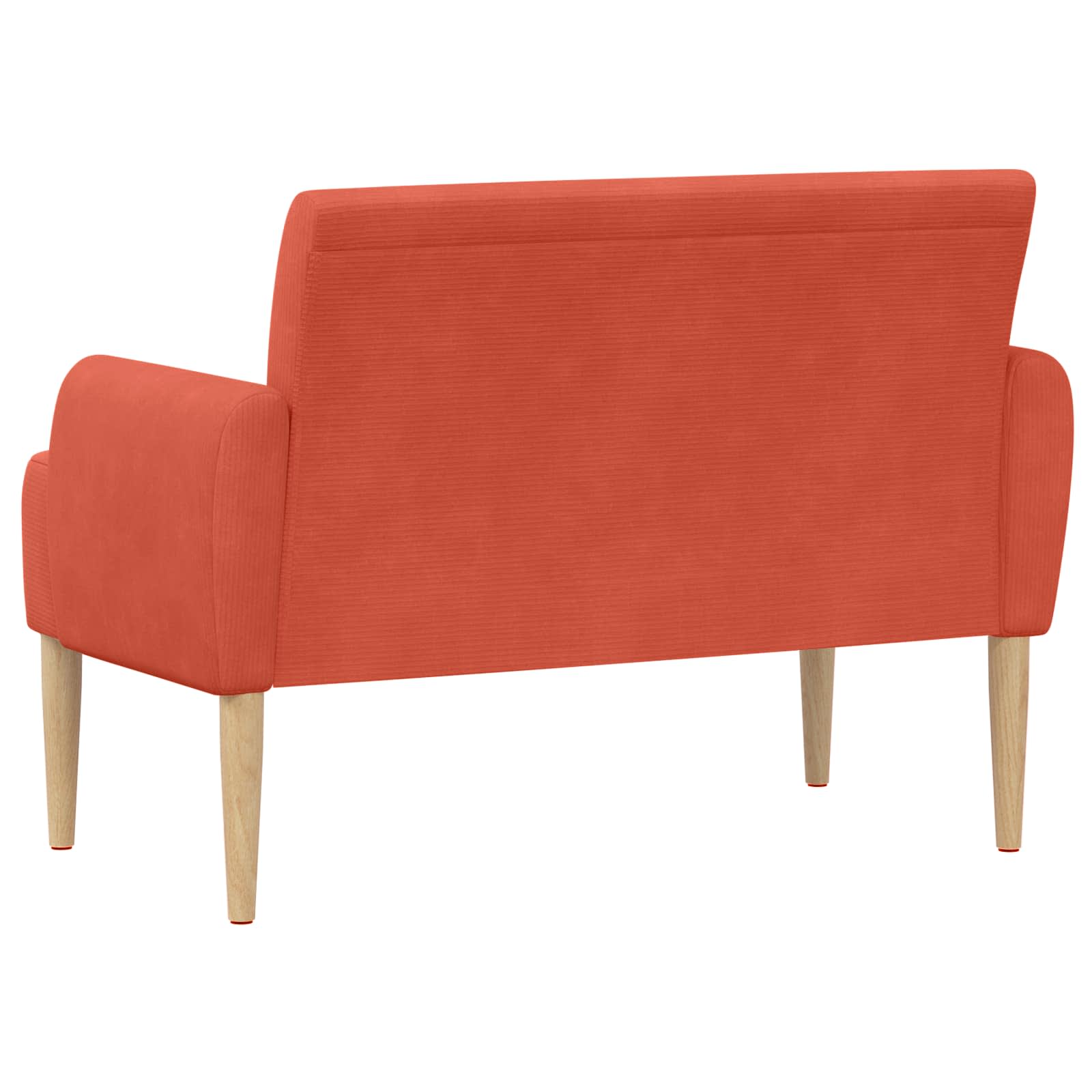 Zweisitzer Mit Knopfheftung Rot-Orange 116 X 67 X 81 Cm