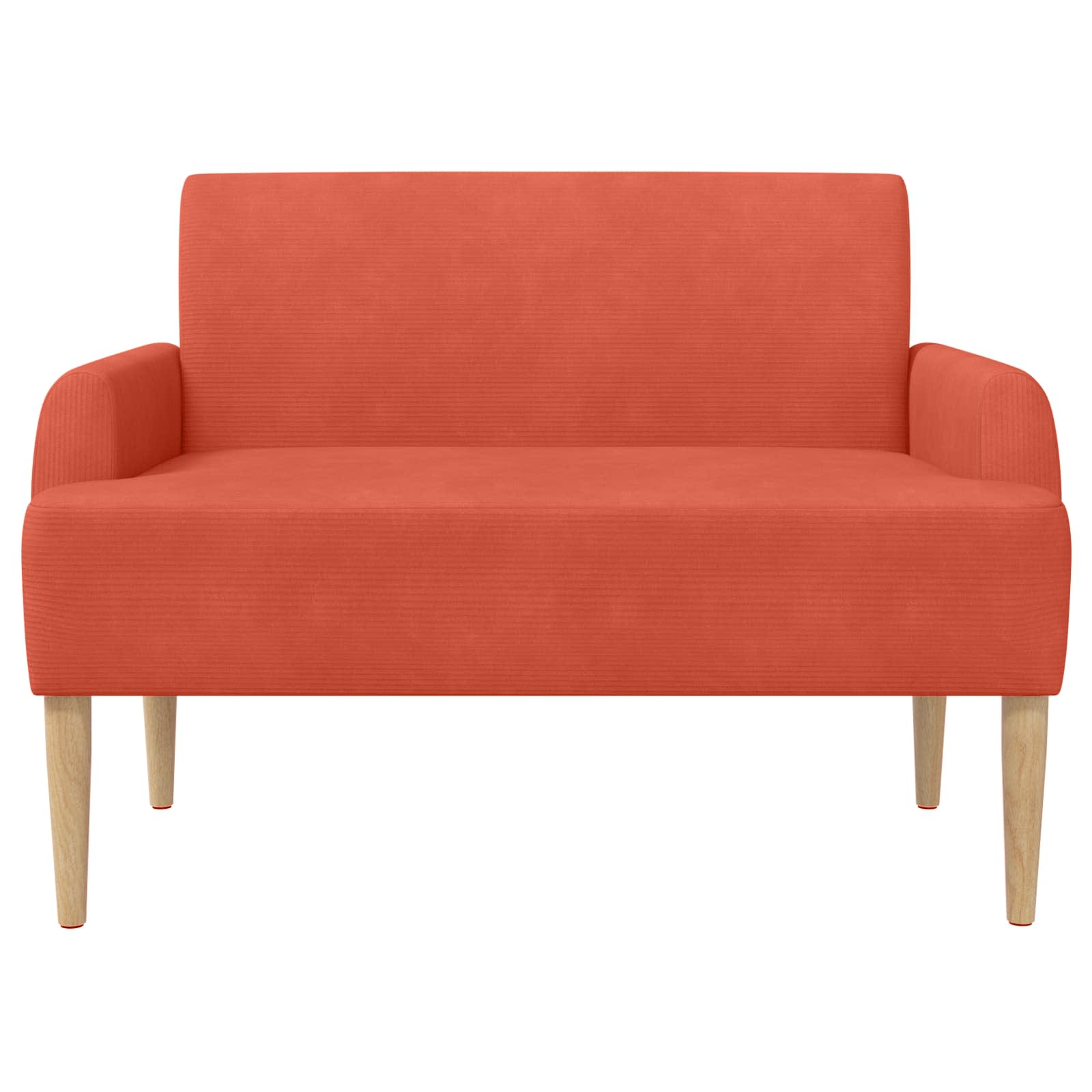 Zweisitzer Mit Knopfheftung Rot-Orange 116 X 67 X 81 Cm