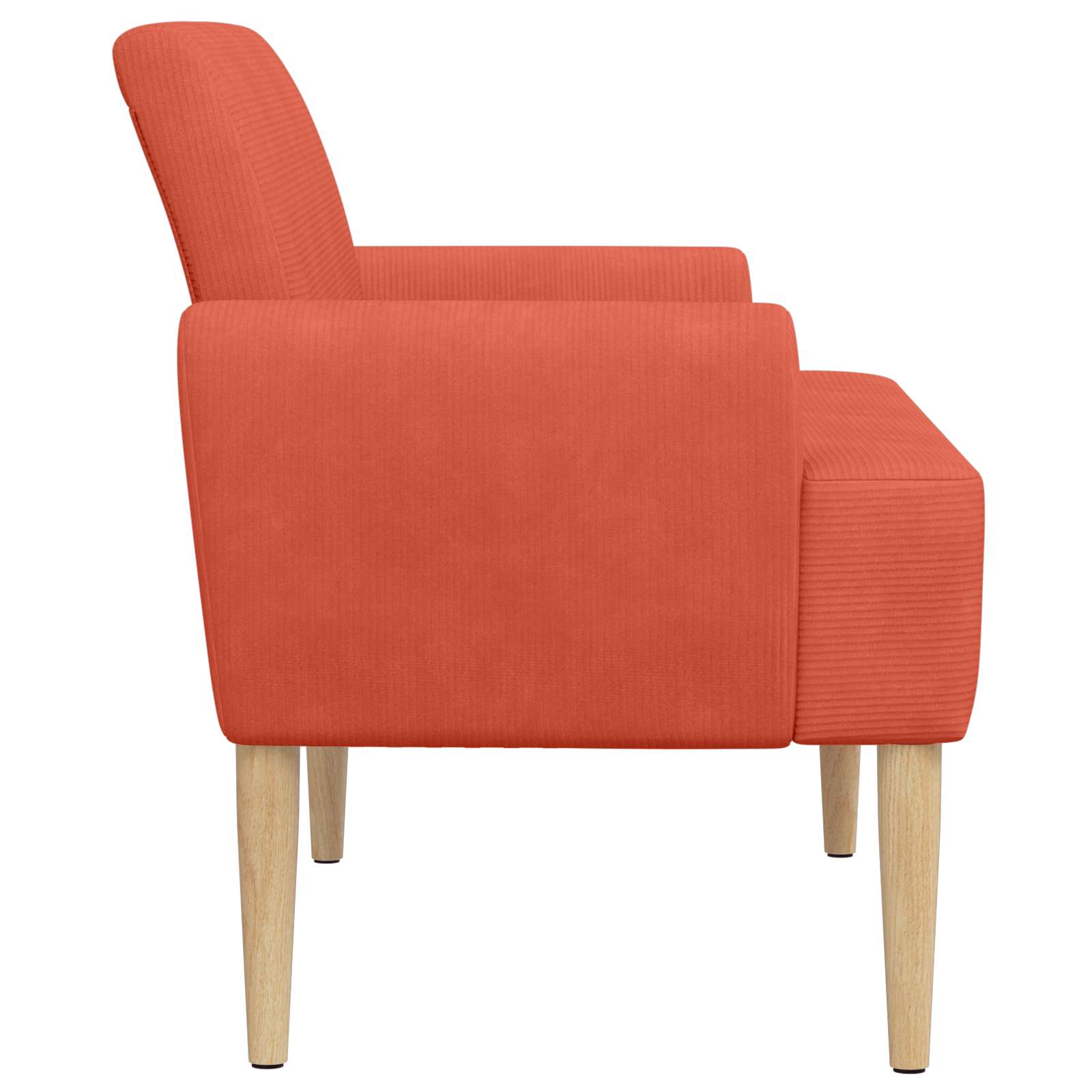 Zweisitzer Mit Knopfheftung Rot-Orange 116 X 67 X 81 Cm