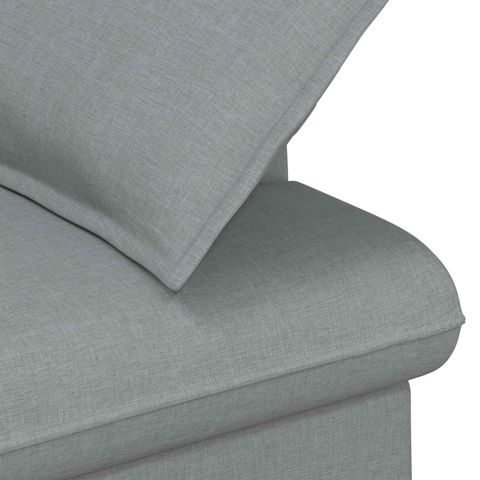 Zweisitzer Mit Knopfheftung Hellgrau 111 X 68 X 80 Cm Stoff