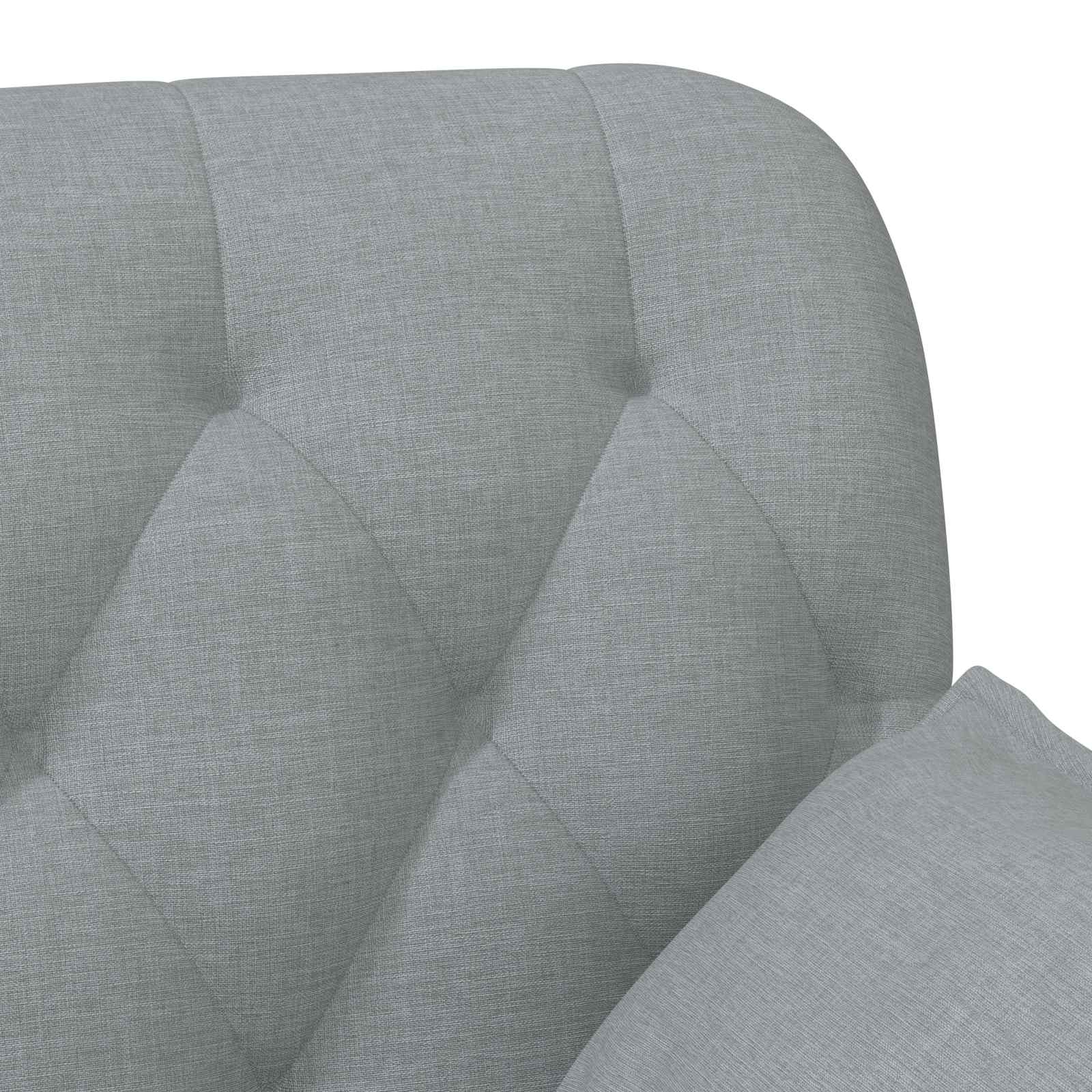 Zweisitzer Mit Knopfheftung Hellgrau 111 X 68 X 80 Cm Stoff