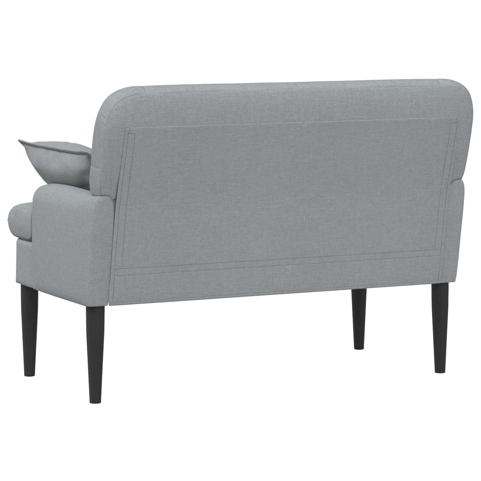 Zweisitzer Mit Knopfheftung Hellgrau 111 X 68 X 80 Cm Stoff