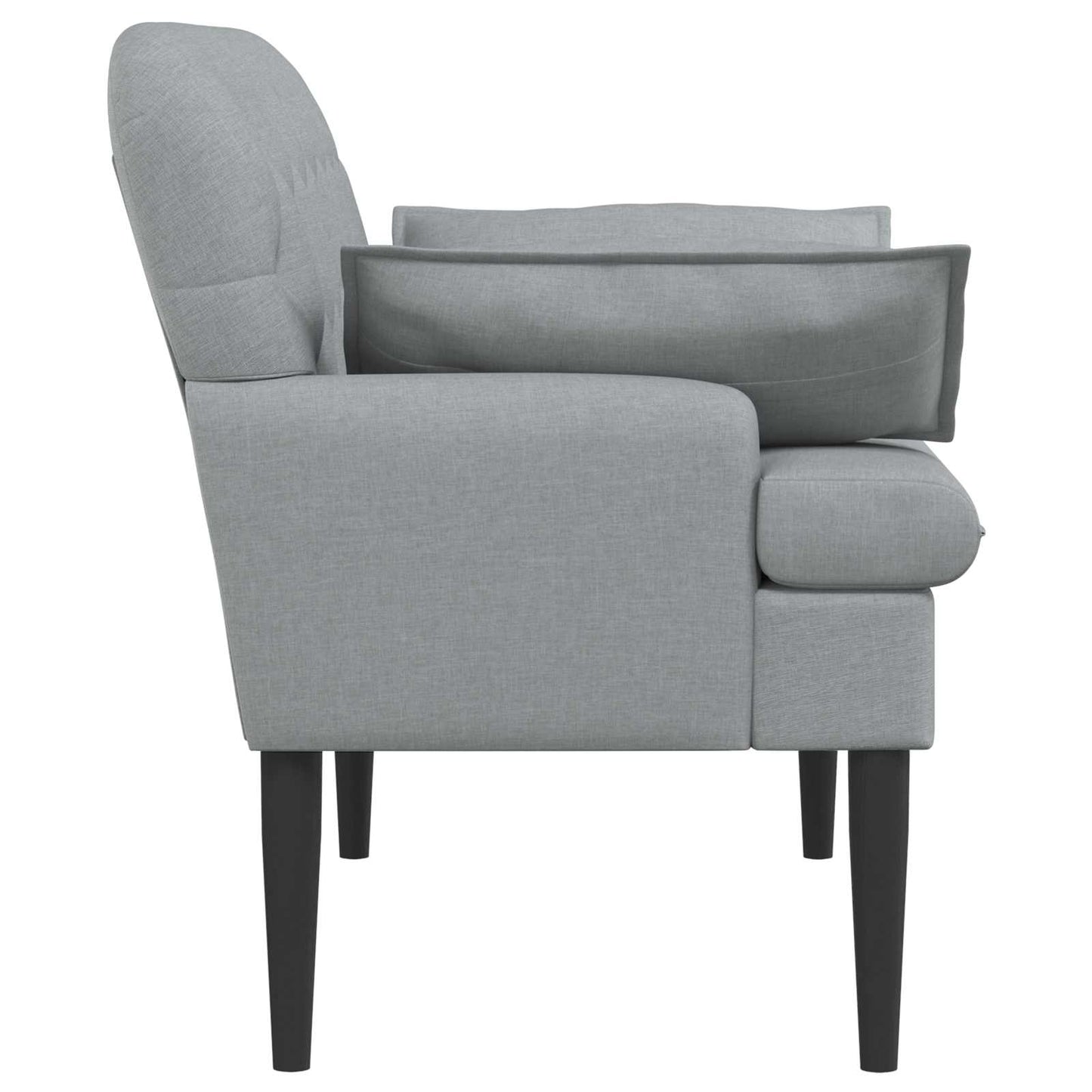 Zweisitzer Mit Knopfheftung Hellgrau 111 X 68 X 80 Cm Stoff
