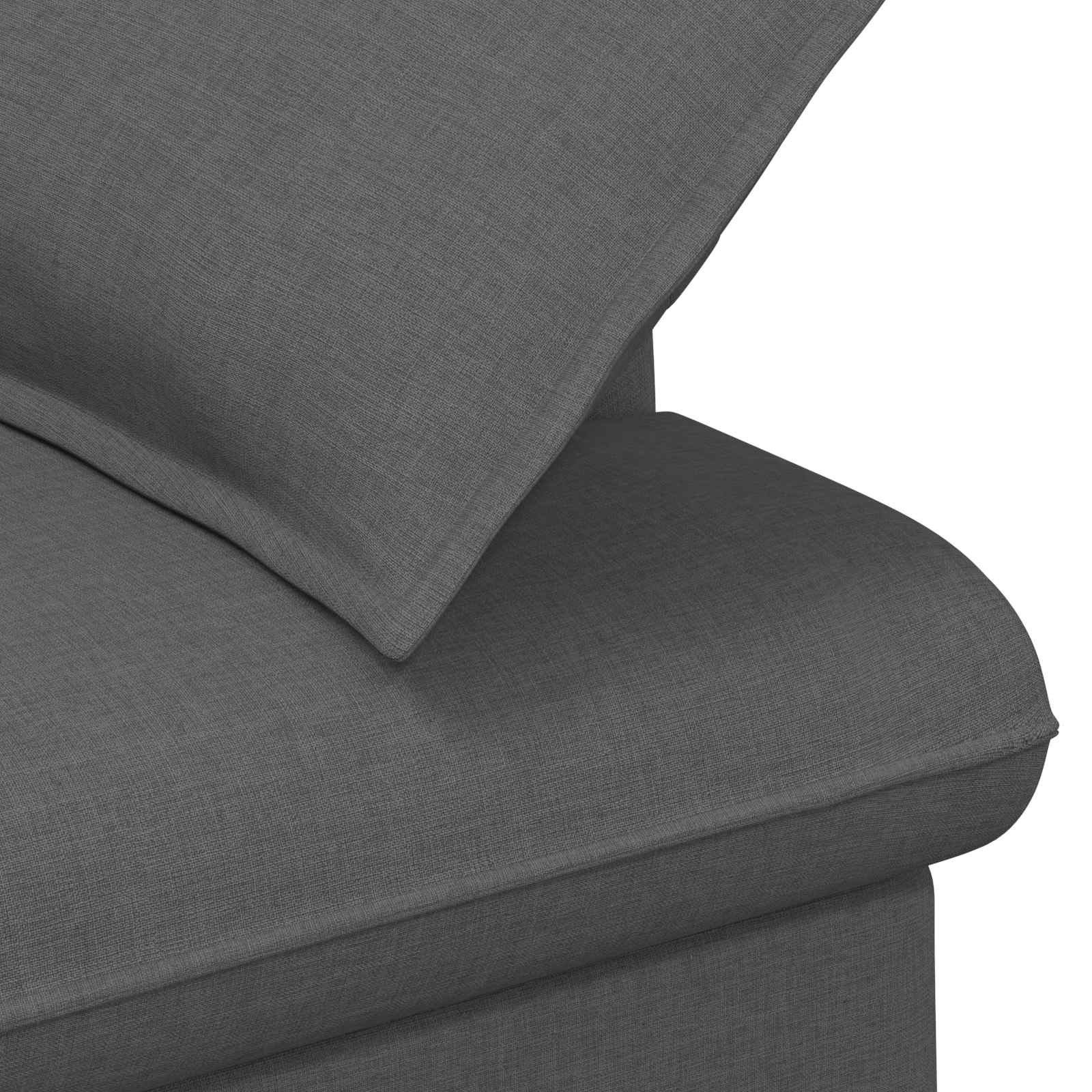 Zweisitzer Mit Knopfheftung Dunkelgrau 111 X 68 X 80 Cm Stoff