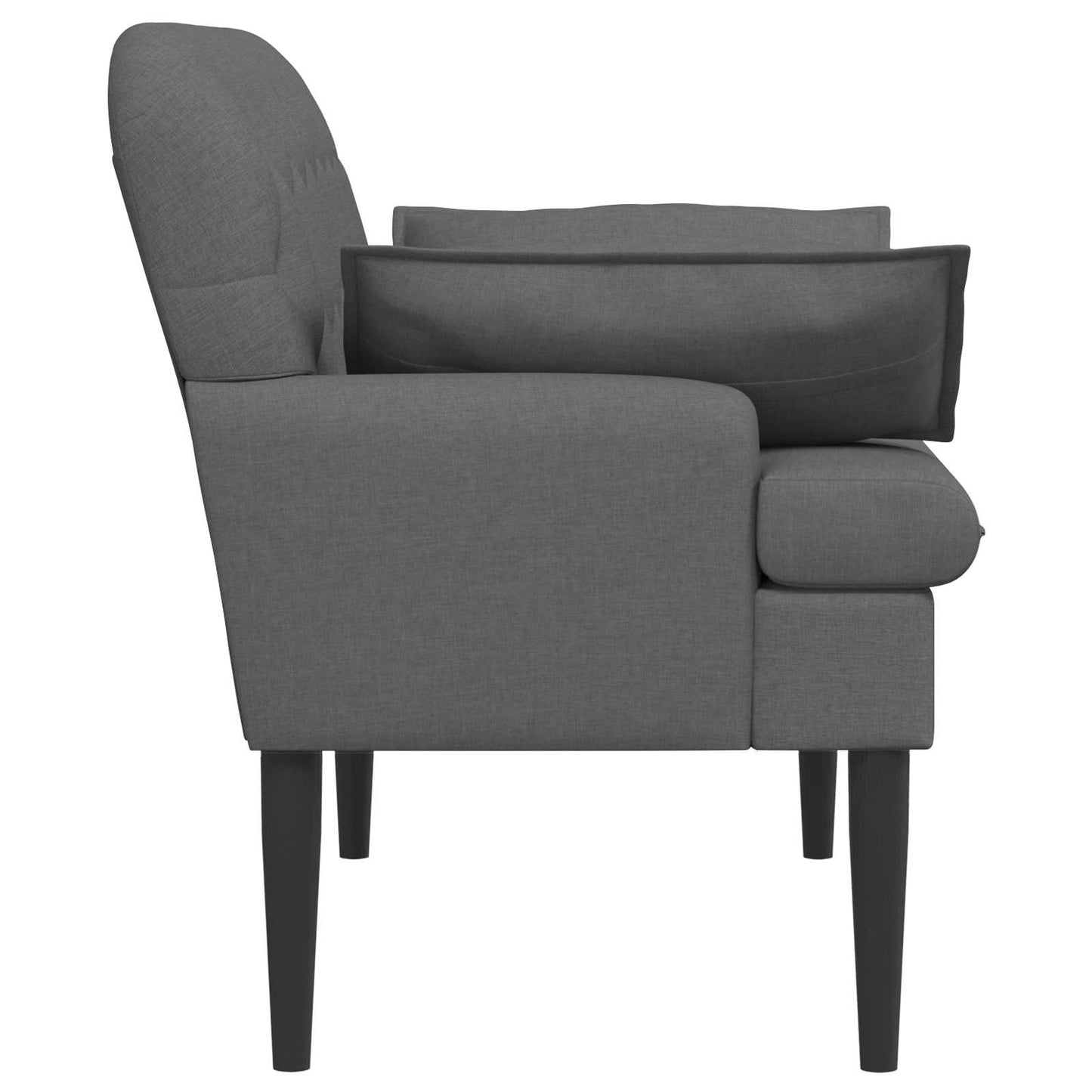 Zweisitzer Mit Knopfheftung Dunkelgrau 111 X 68 X 80 Cm Stoff