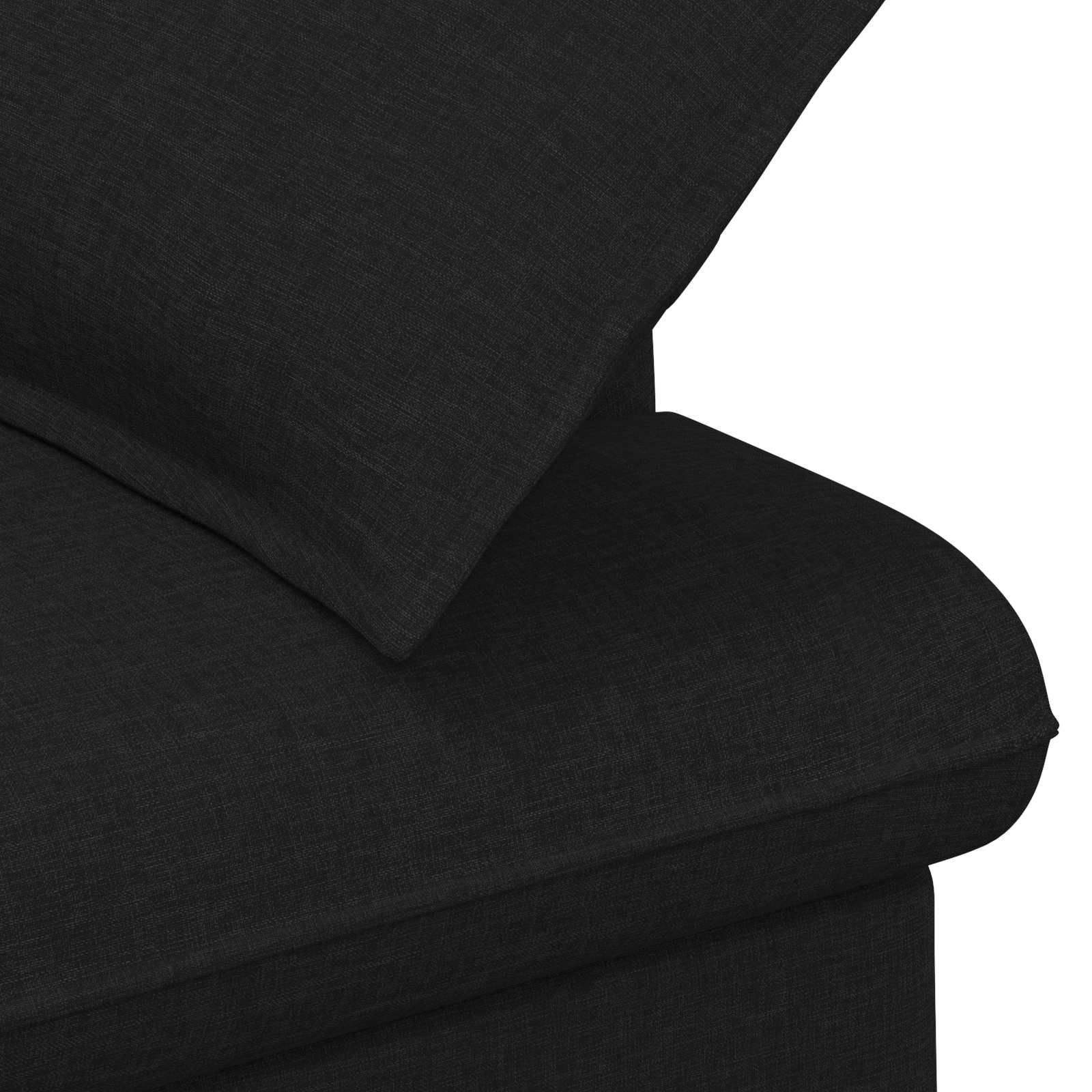 Zweisitzer Mit Knopfheftung Schwarz 111 X 68 X 80 Cm Stoff