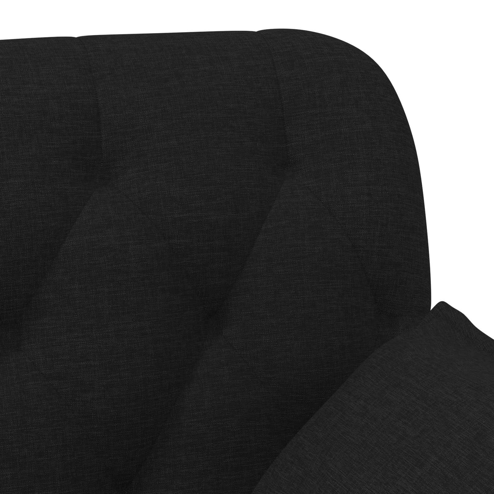 Zweisitzer Mit Knopfheftung Schwarz 111 X 68 X 80 Cm Stoff