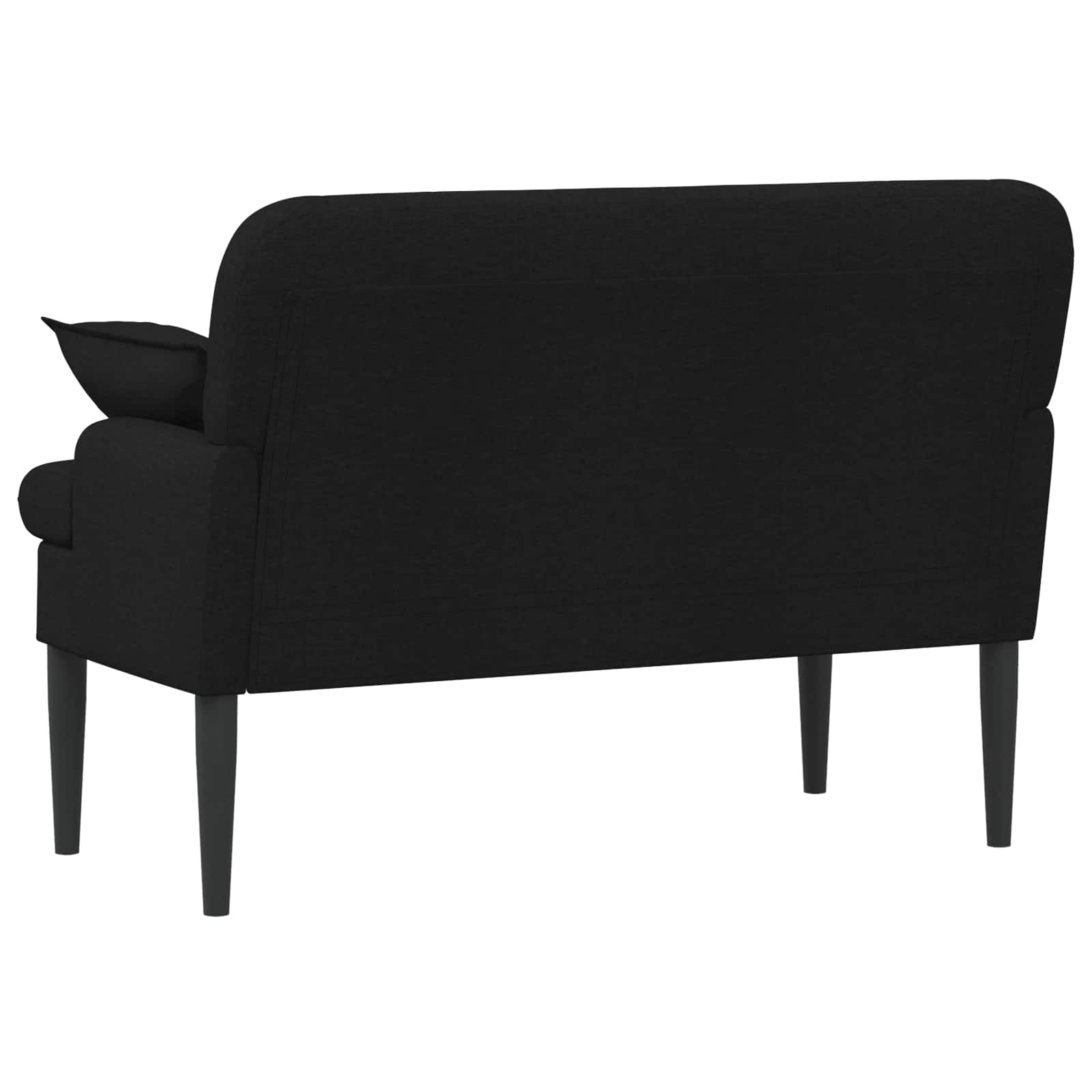 Zweisitzer Mit Knopfheftung Schwarz 111 X 68 X 80 Cm Stoff