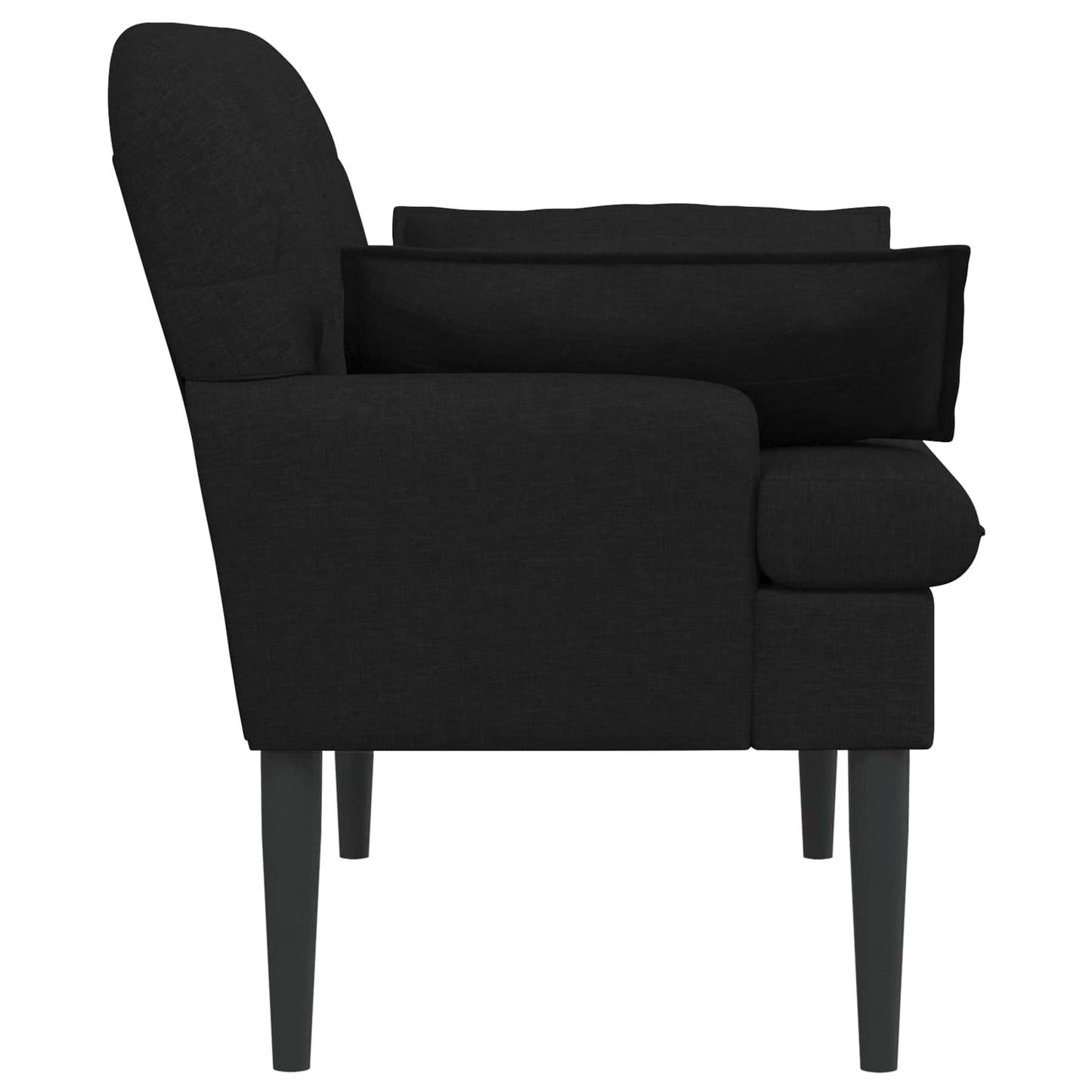 Zweisitzer Mit Knopfheftung Schwarz 111 X 68 X 80 Cm Stoff