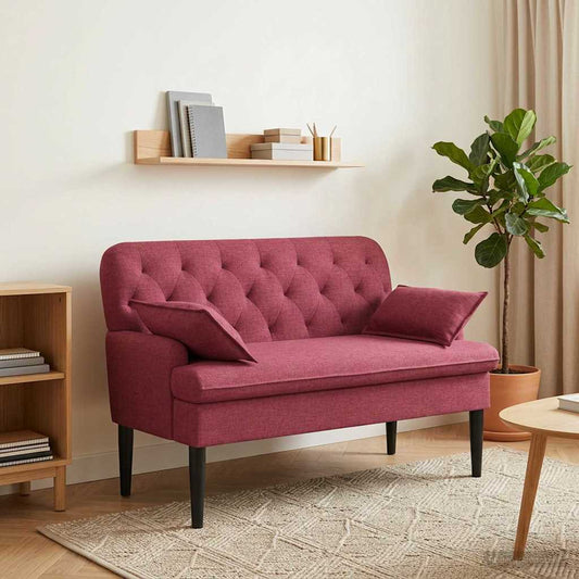 Zweisitzer Mit Knopfheftung 111 X 68 X 80 Cm Stoff