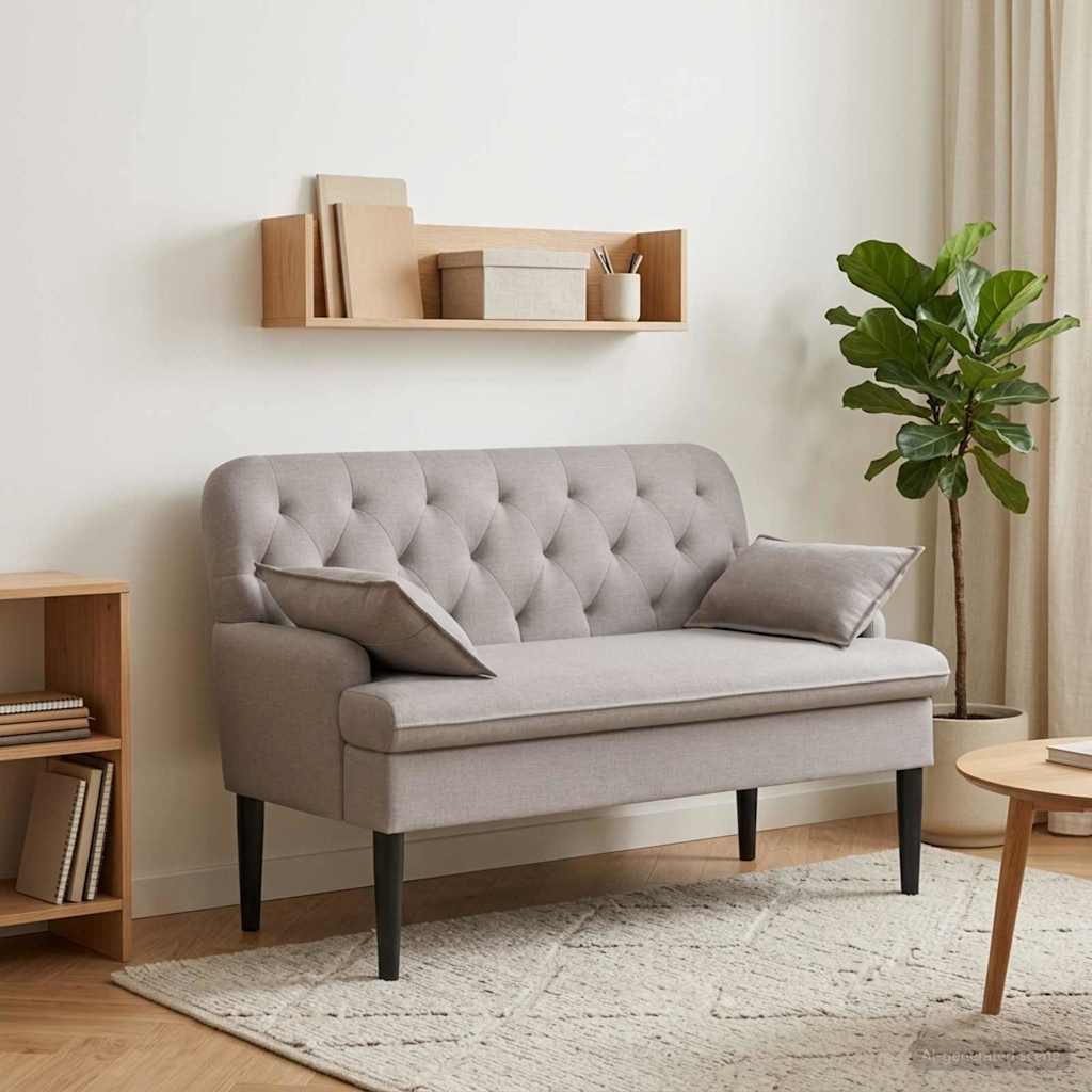 Zweisitzer Mit Knopfheftung 111 X 68 X 80 Cm Stoff