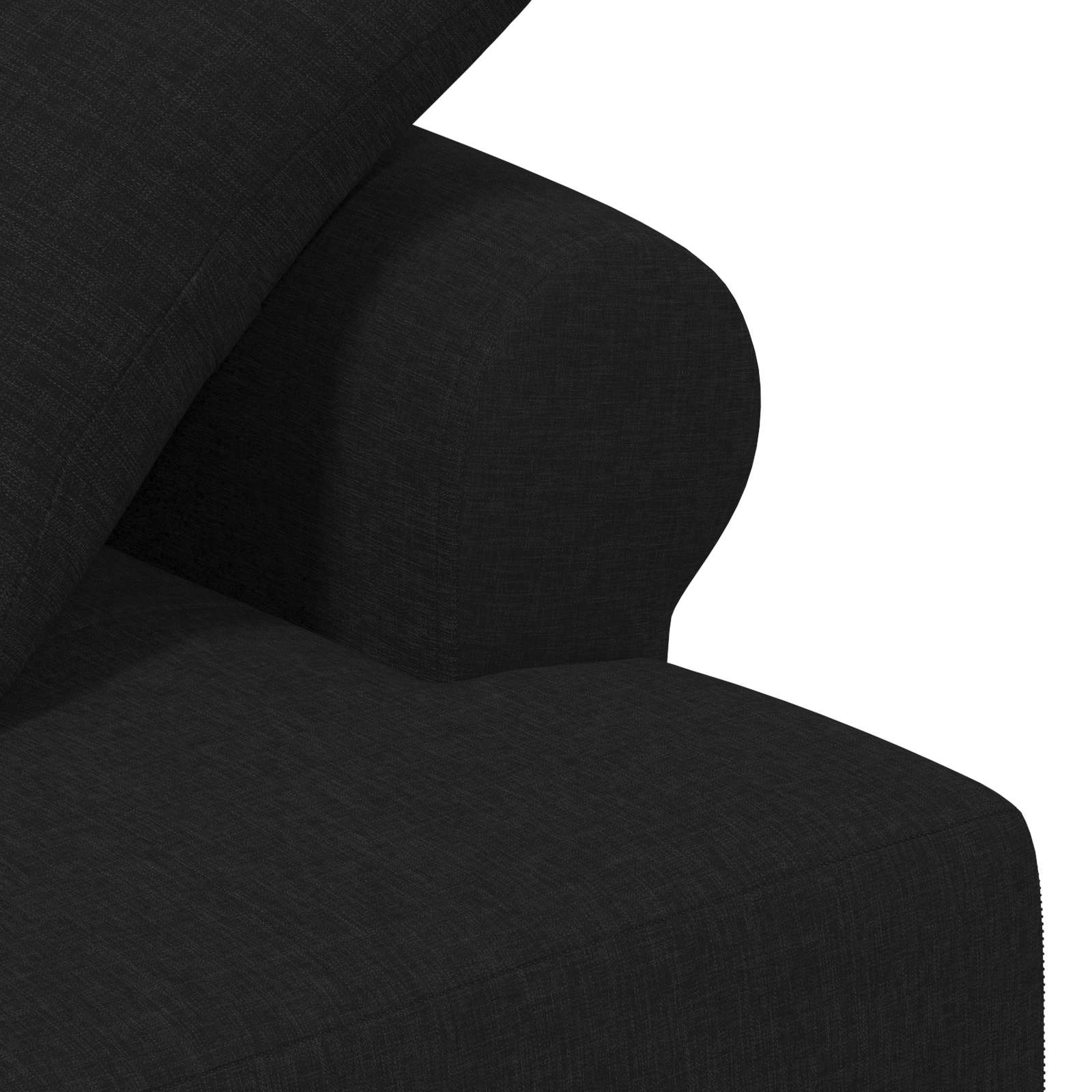 Zweisitzer Mit Knopfheftung Schwarz 120 X 65 X 79 Cm Stoff