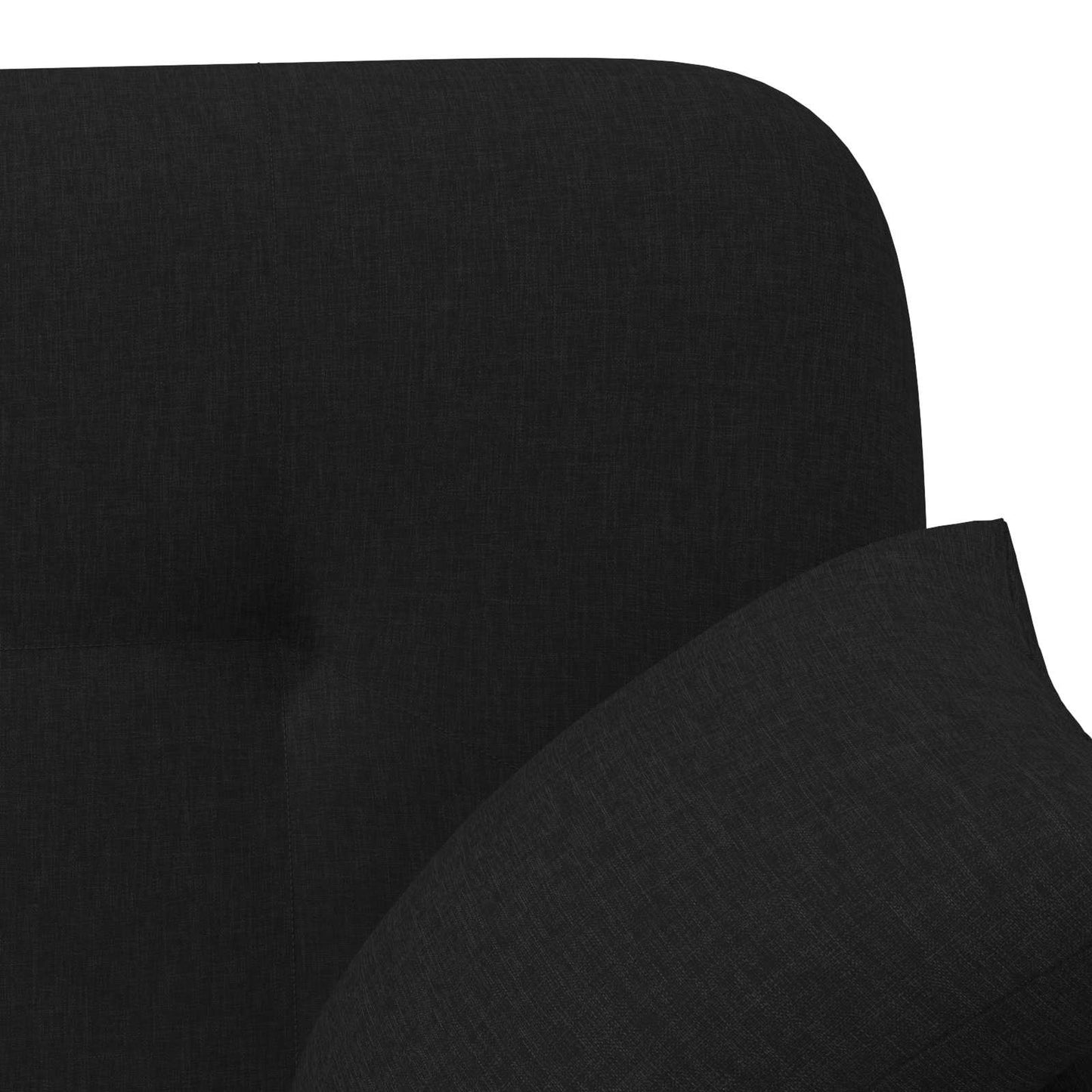 Zweisitzer Mit Knopfheftung Schwarz 120 X 65 X 79 Cm Stoff