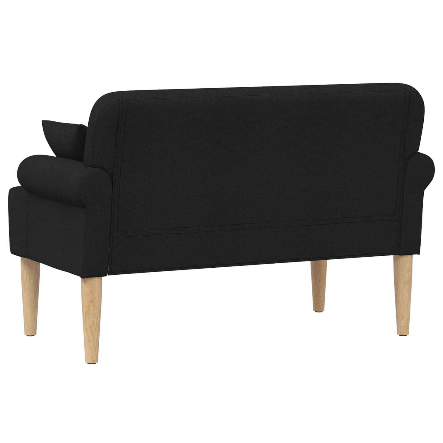 Zweisitzer Mit Knopfheftung Schwarz 120 X 65 X 79 Cm Stoff