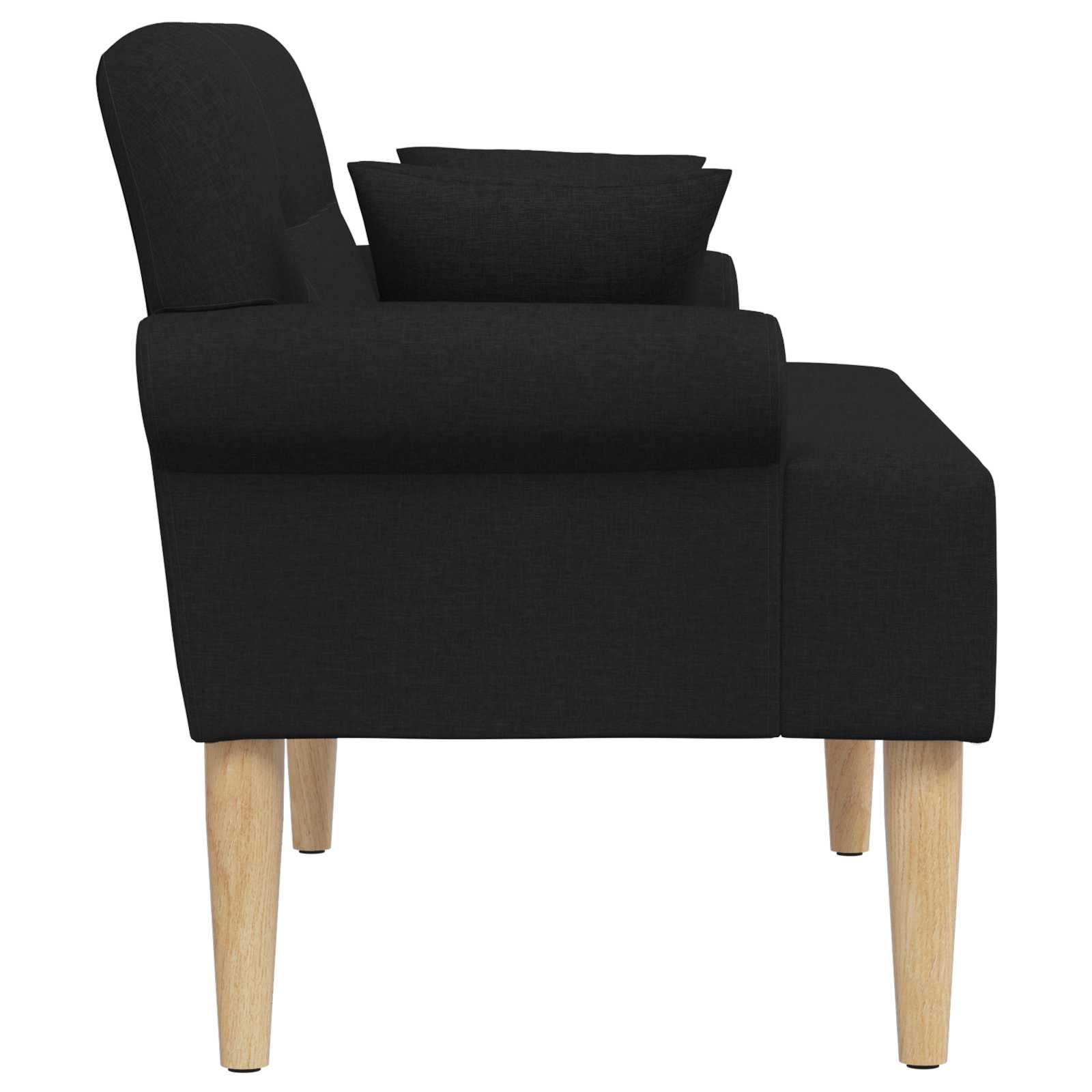 Zweisitzer Mit Knopfheftung Schwarz 120 X 65 X 79 Cm Stoff