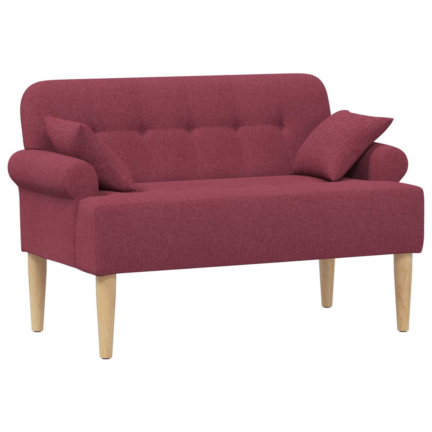 Zweisitzer Mit Knopfheftung Weinrot 120 X 65 X 79 Cm Stoff