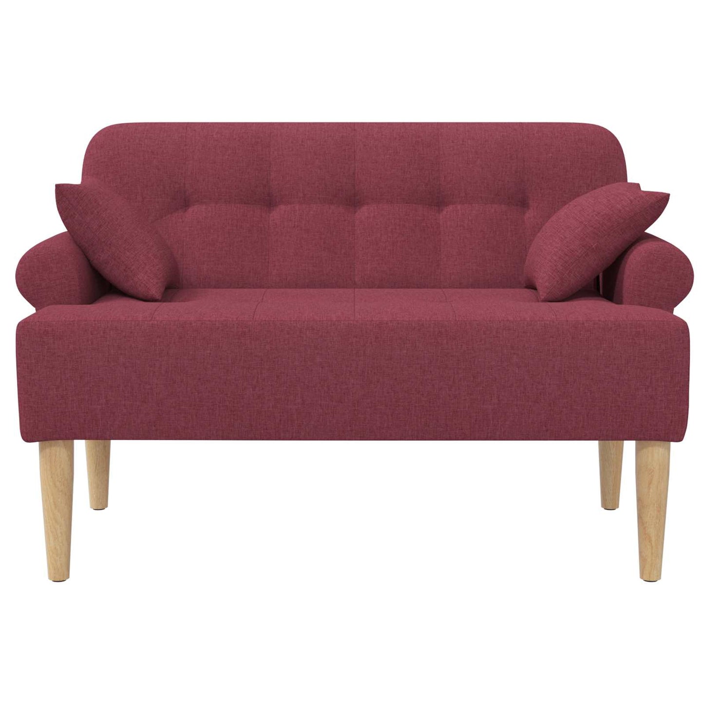 Zweisitzer Mit Knopfheftung Weinrot 120 X 65 X 79 Cm Stoff