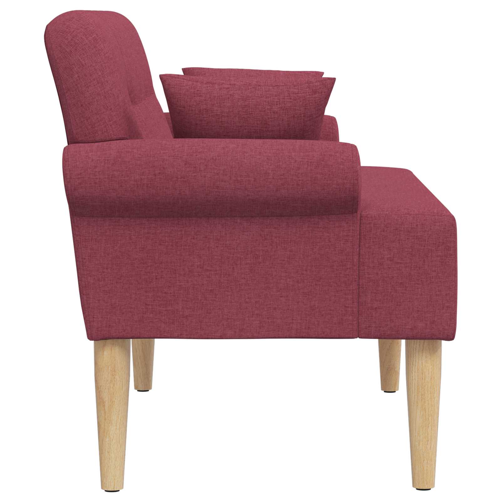 Zweisitzer Mit Knopfheftung Weinrot 120 X 65 X 79 Cm Stoff