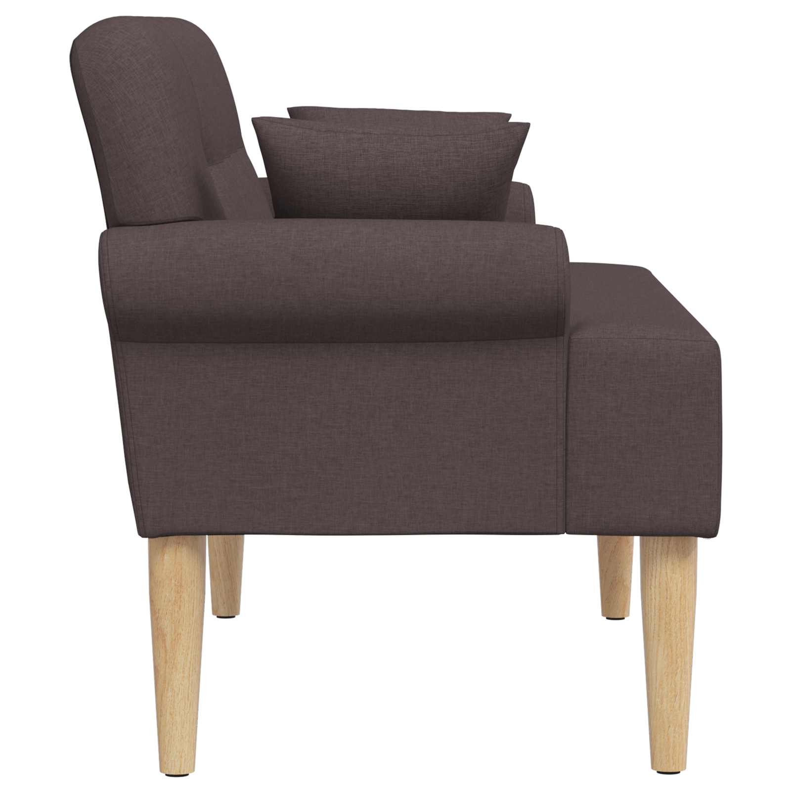 Zweisitzer Mit Knopfheftung Dunkelbraun 120 X 65 X 79 Cm Stoff