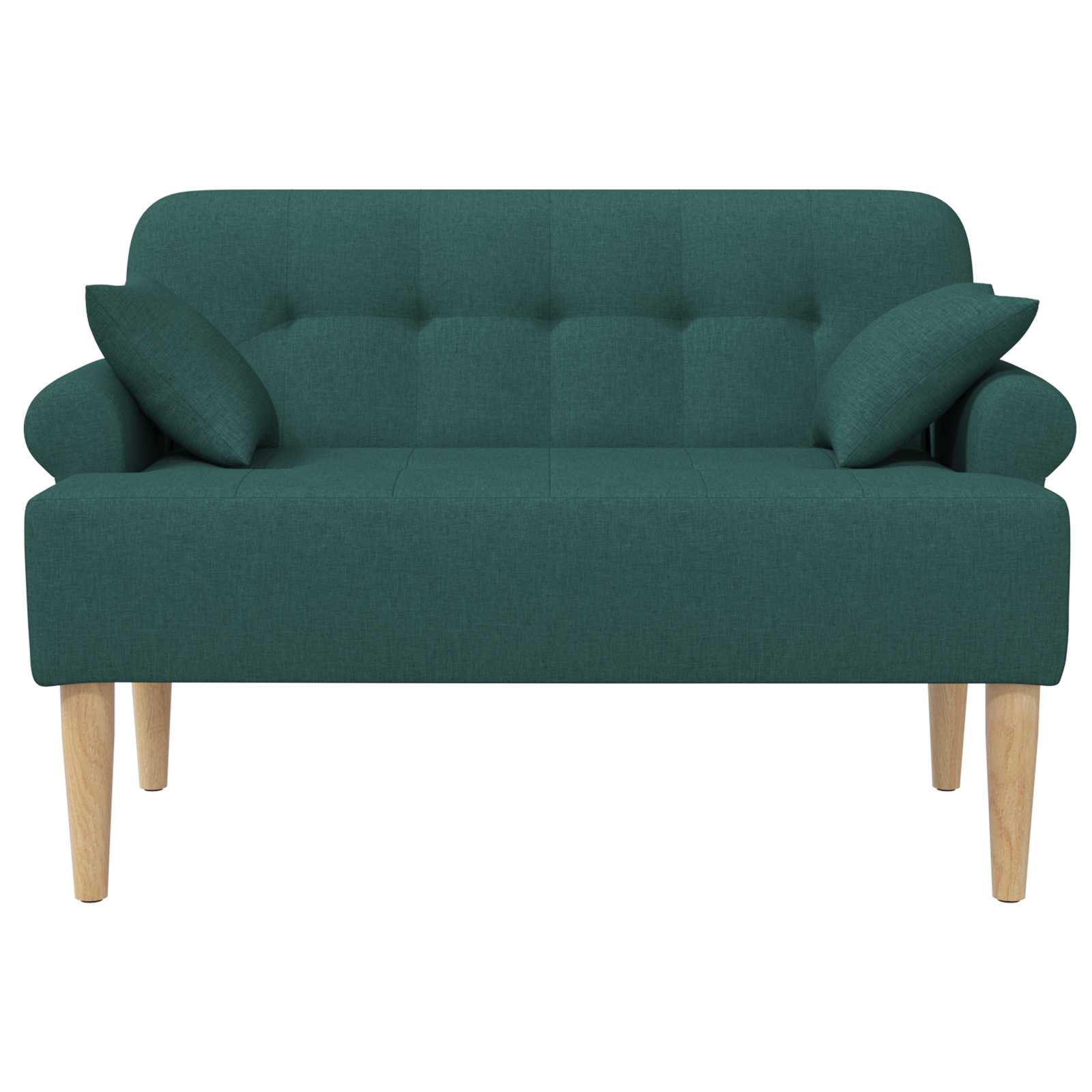 Zweisitzer Mit Knopfheftung Dunkelgrün 120 X 65 X 79 Cm Stoff