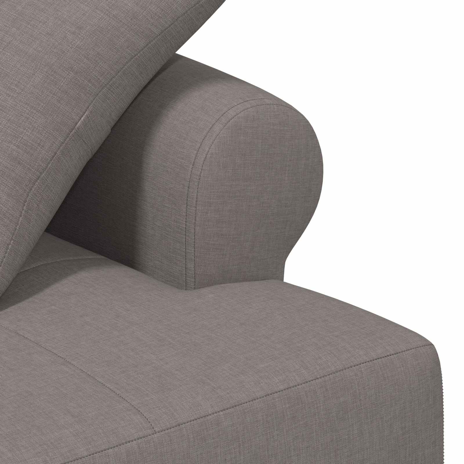 Zweisitzer Mit Knopfheftung Taupe 120 X 65 X 79 Cm Stoff