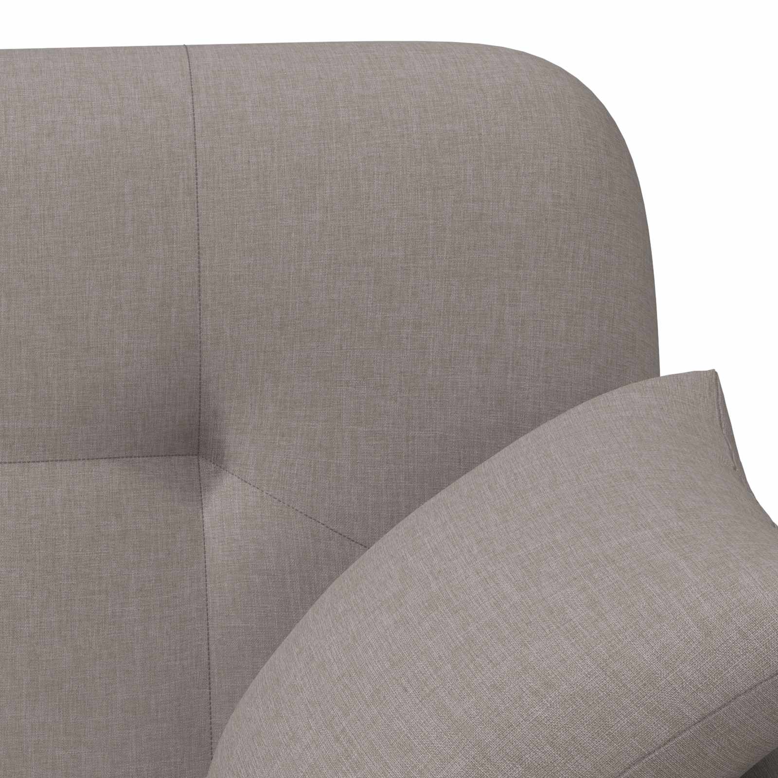 Zweisitzer Mit Knopfheftung Taupe 120 X 65 X 79 Cm Stoff
