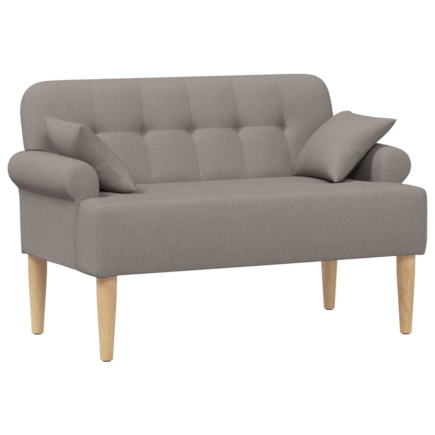 Zweisitzer Mit Knopfheftung Taupe 120 X 65 X 79 Cm Stoff