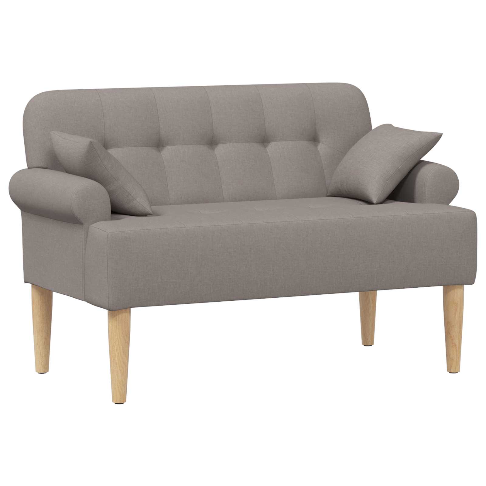 Zweisitzer Mit Knopfheftung Taupe 120 X 65 X 79 Cm Stoff