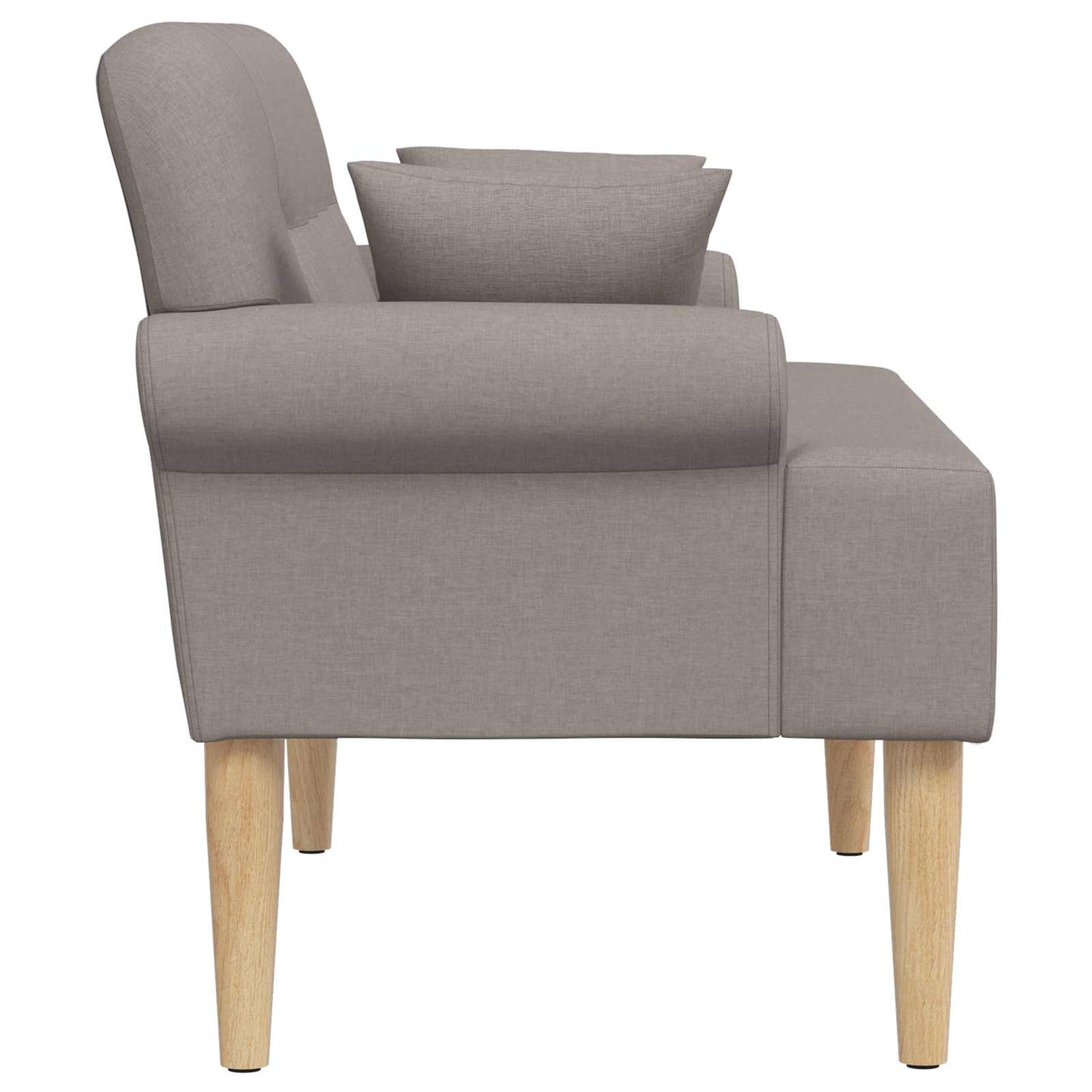 Zweisitzer Mit Knopfheftung Taupe 120 X 65 X 79 Cm Stoff