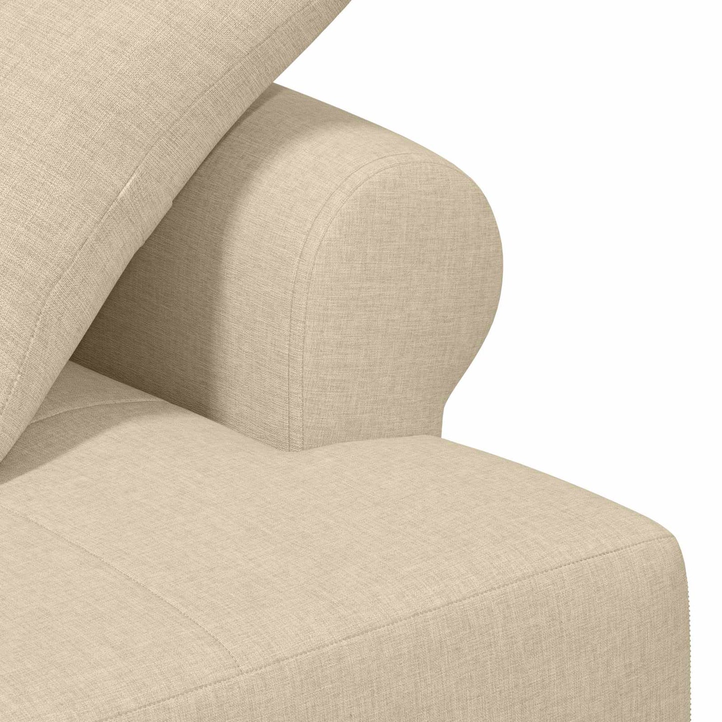 Zweisitzer Mit Knopfheftung Creme 120 X 65 X 79 Cm Stoff