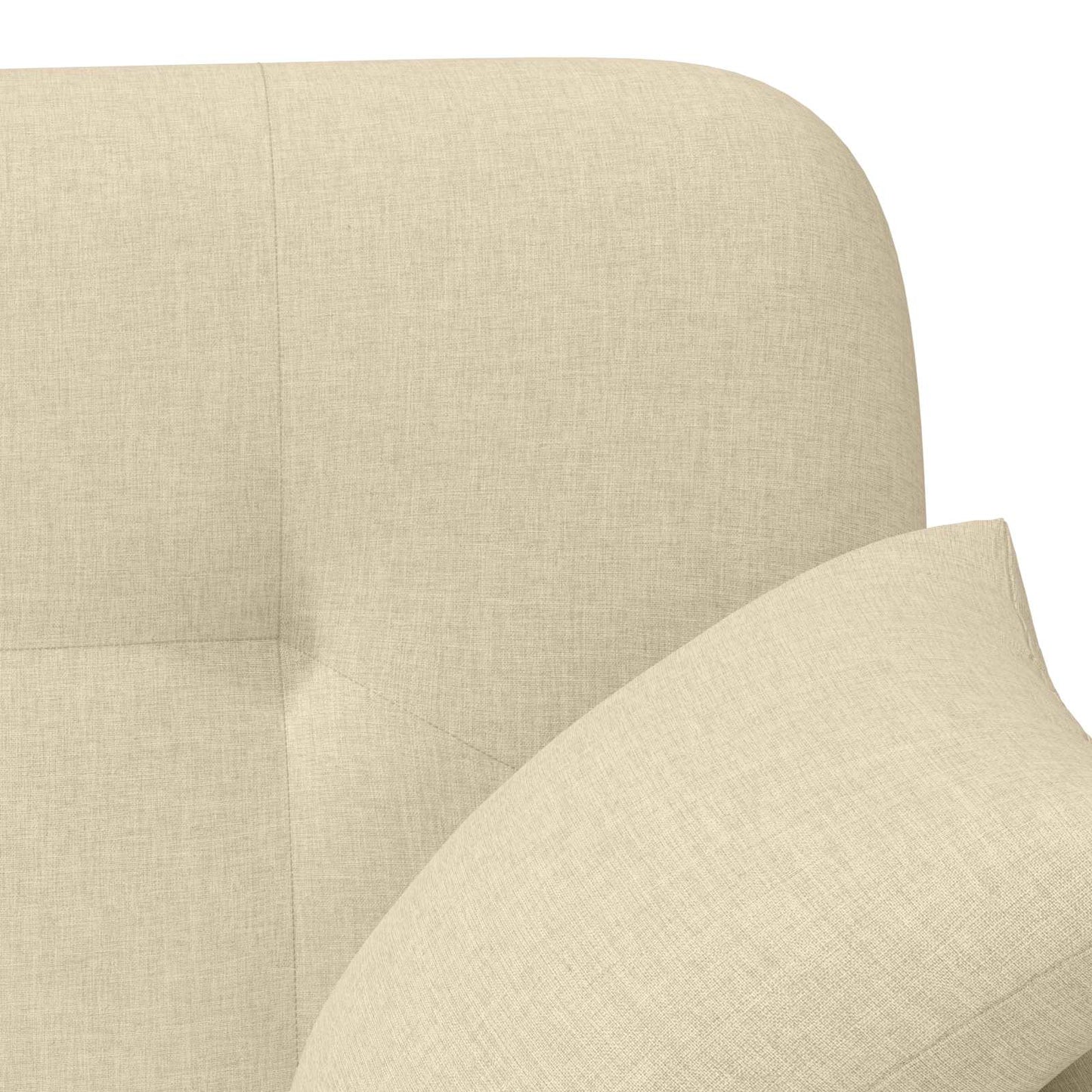 Zweisitzer Mit Knopfheftung Creme 120 X 65 X 79 Cm Stoff