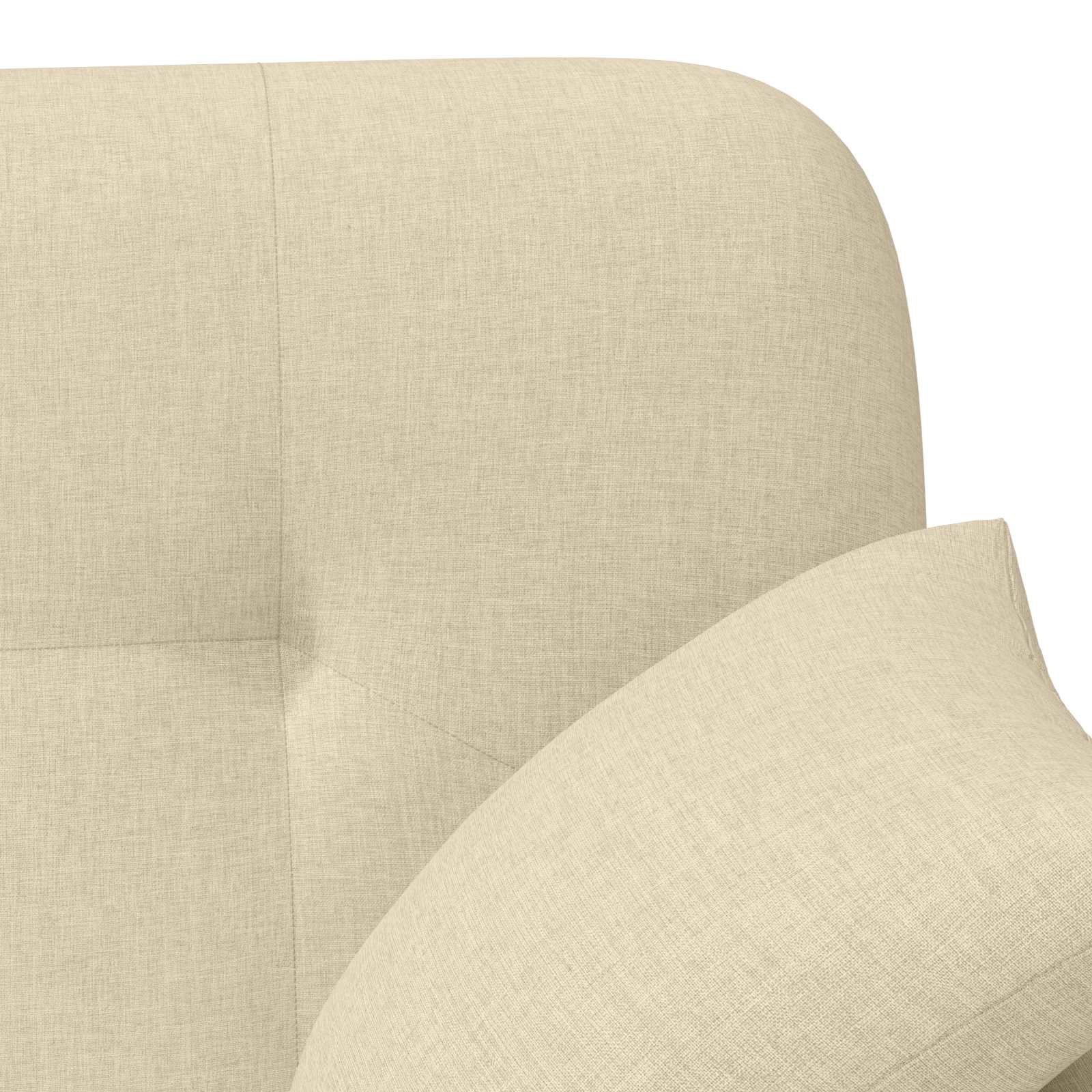 Zweisitzer Mit Knopfheftung Creme 120 X 65 X 79 Cm Stoff