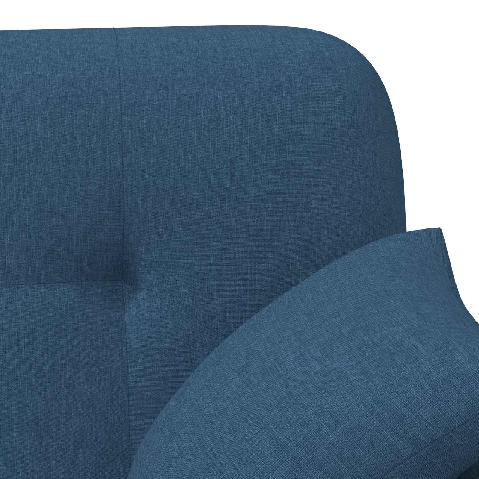 Zweisitzer Mit Knopfheftung Blau 120 X 65 X 79 Cm Stoff