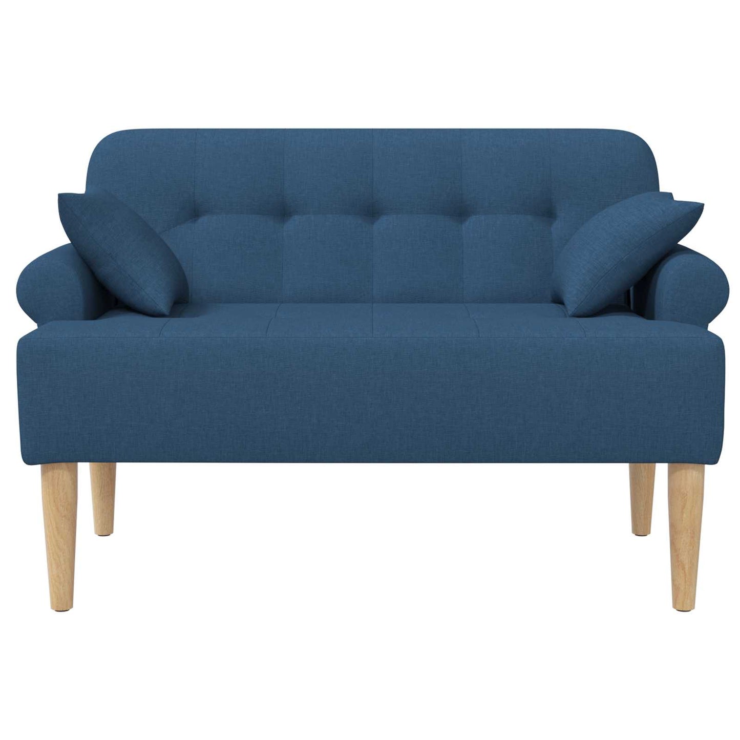Zweisitzer Mit Knopfheftung Blau 120 X 65 X 79 Cm Stoff