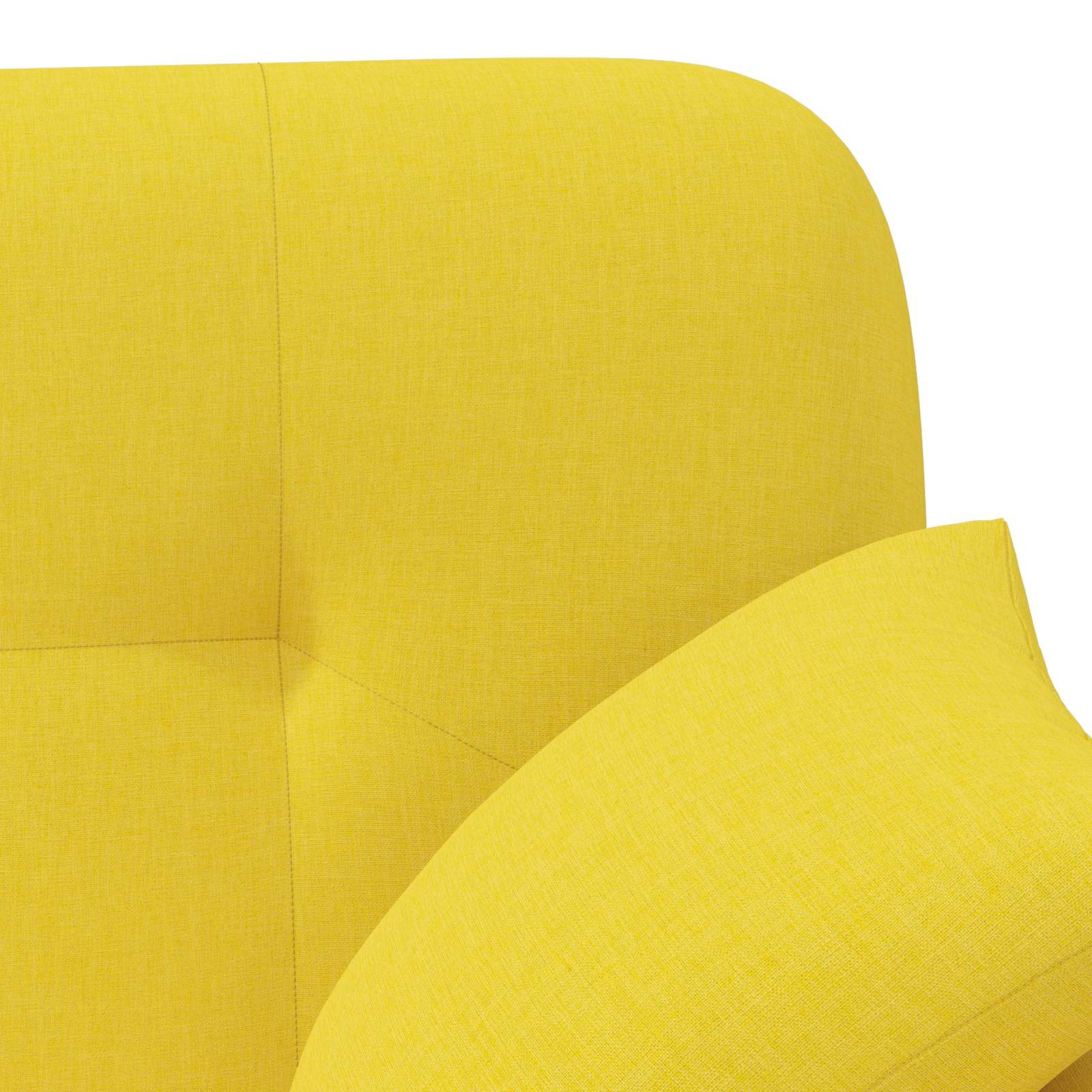 Zweisitzer Mit Knopfheftung Helles Gelb 120 X 65 X 79 Cm Stoff