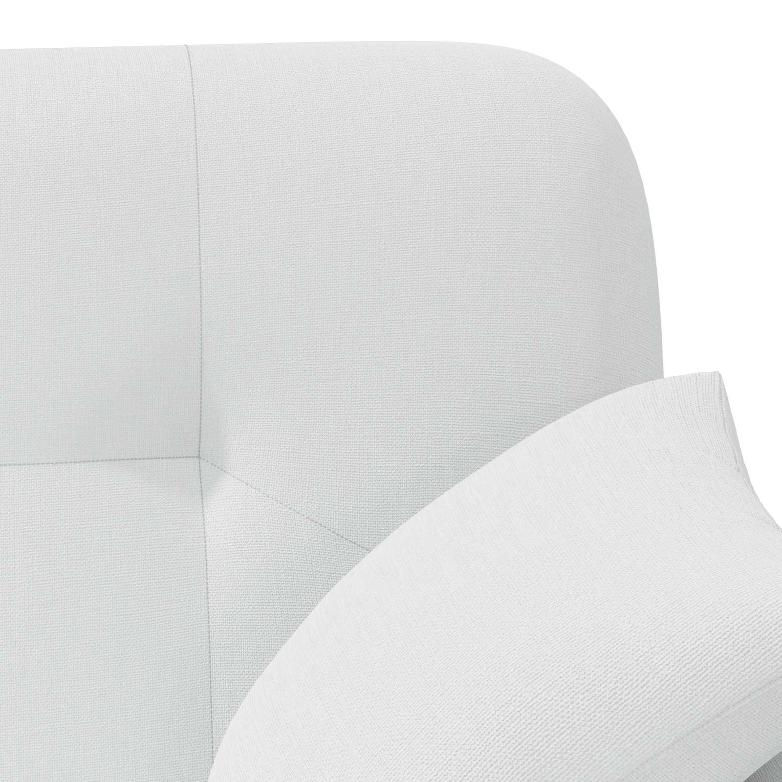 Zweisitzer Mit Knopfheftung Weiß 120 X 65 X 79 Cm Stoff