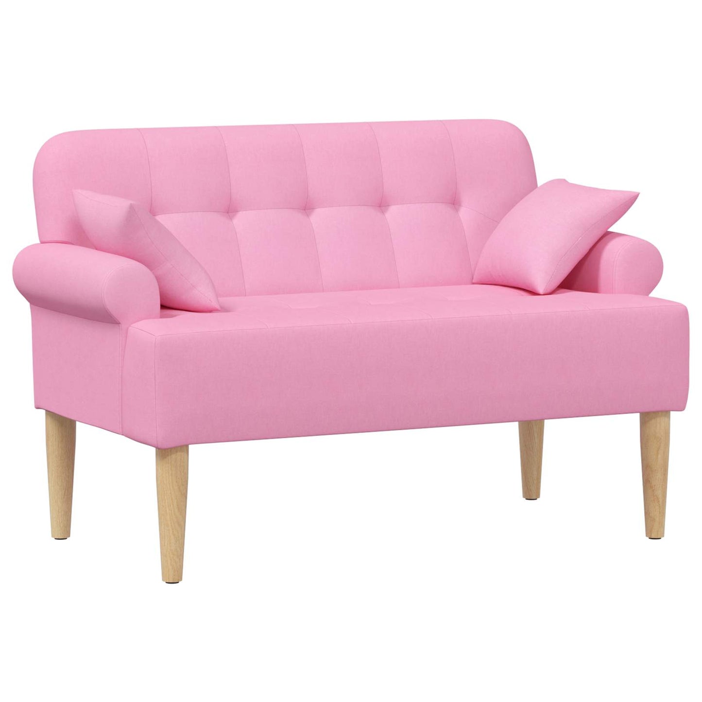 Zweisitzer Mit Knopfheftung Rosa 120 X 65 X 79 Cm Stoff