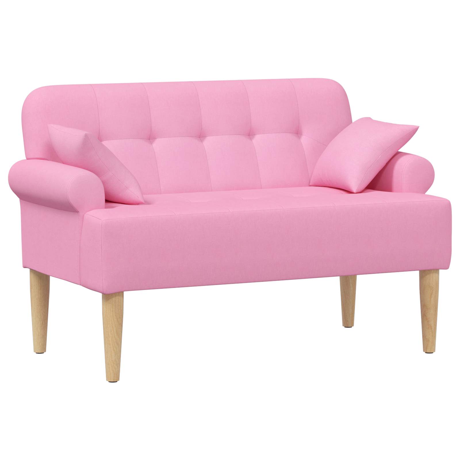 Zweisitzer Mit Knopfheftung Rosa 120 X 65 X 79 Cm Stoff