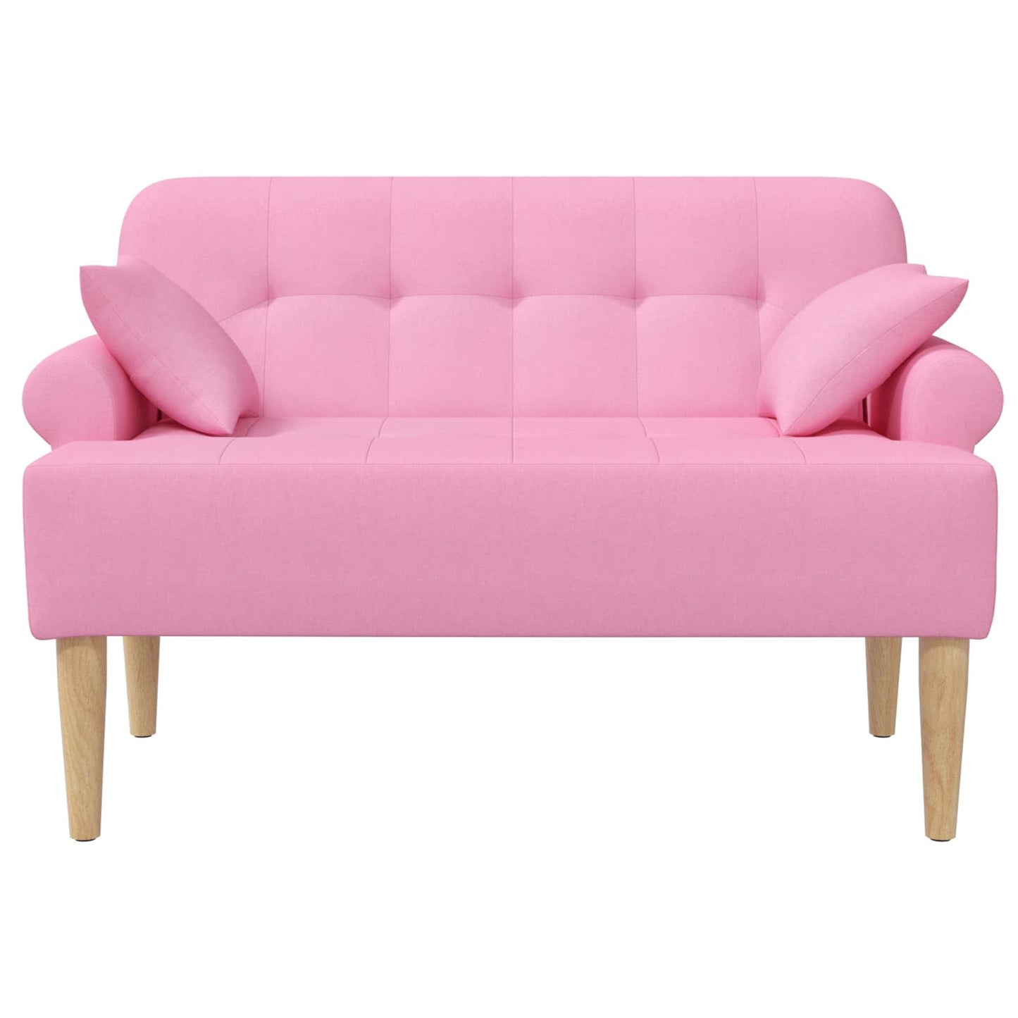Zweisitzer Mit Knopfheftung Rosa 120 X 65 X 79 Cm Stoff