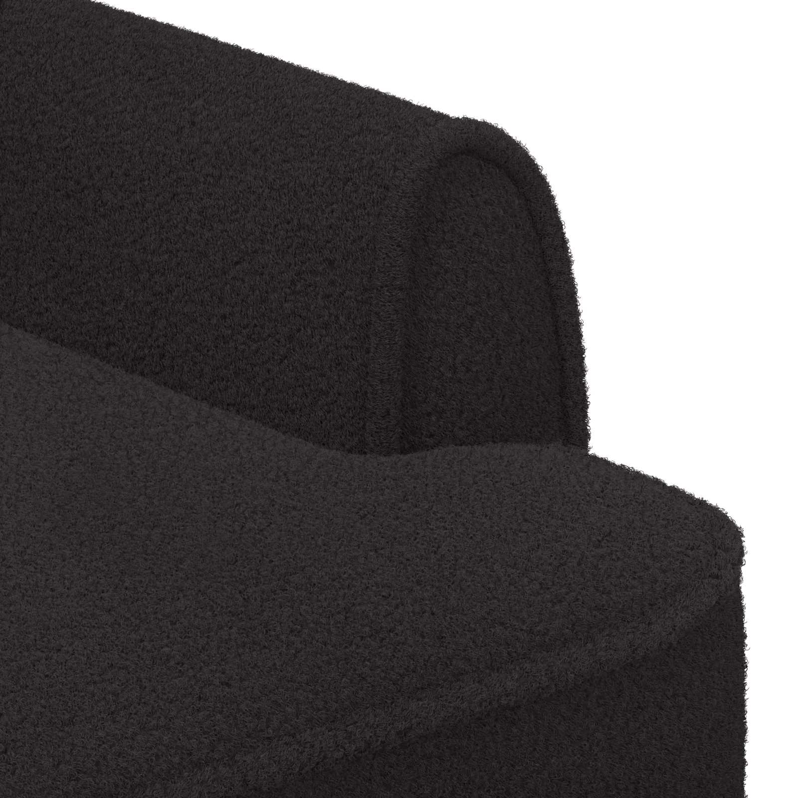 Zweisitzer Mit Knopfheftung Schwarz 117 X 67 X 77 Cm Bouclé