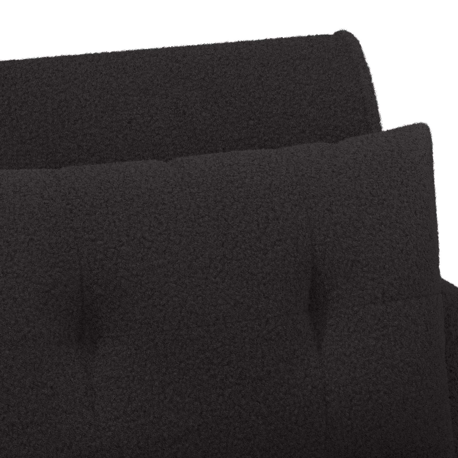 Zweisitzer Mit Knopfheftung Schwarz 117 X 67 X 77 Cm Bouclé