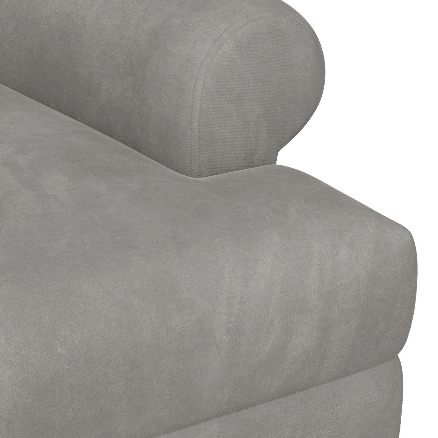 Zweisitzer Mit Knopfheftung Hellgrau 120 X 66 X 78 Cm Samt (V)