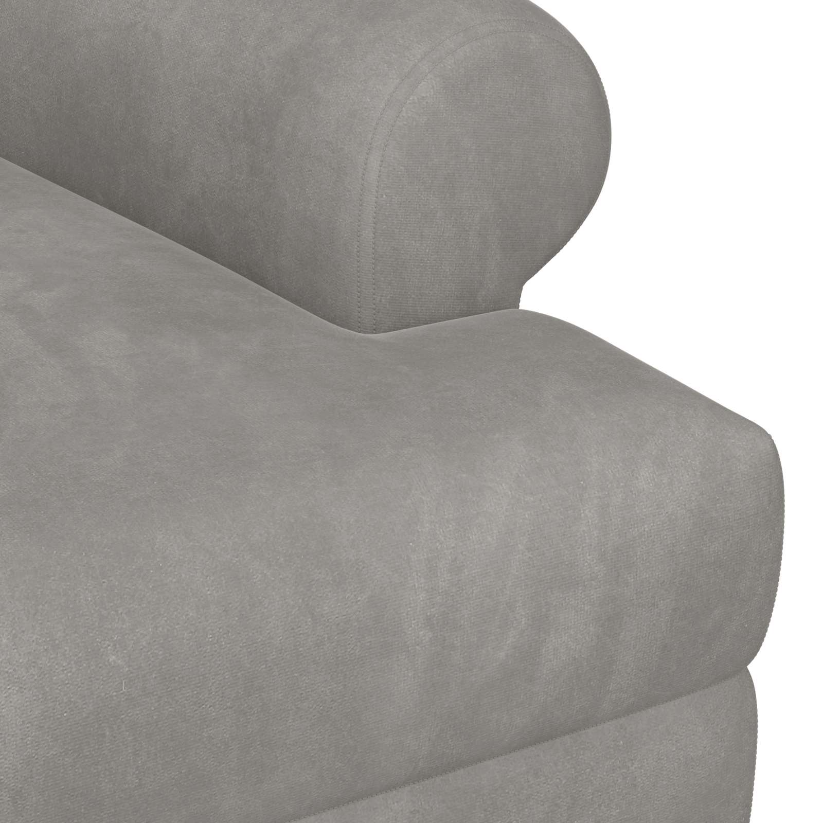 Zweisitzer Mit Knopfheftung Hellgrau 120 X 66 X 78 Cm Samt (V)