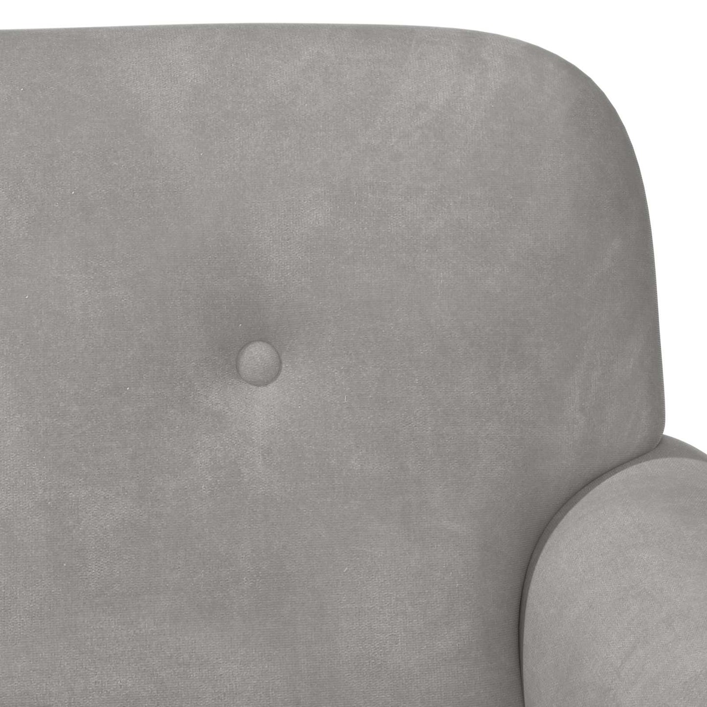 Zweisitzer Mit Knopfheftung Hellgrau 120 X 66 X 78 Cm Samt (V)