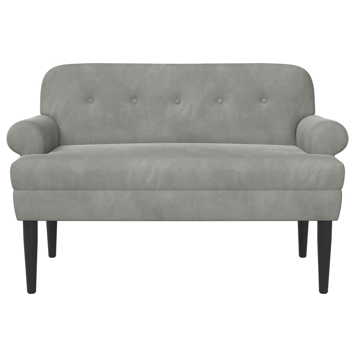 Zweisitzer Mit Knopfheftung Hellgrau 120 X 66 X 78 Cm Samt (V)