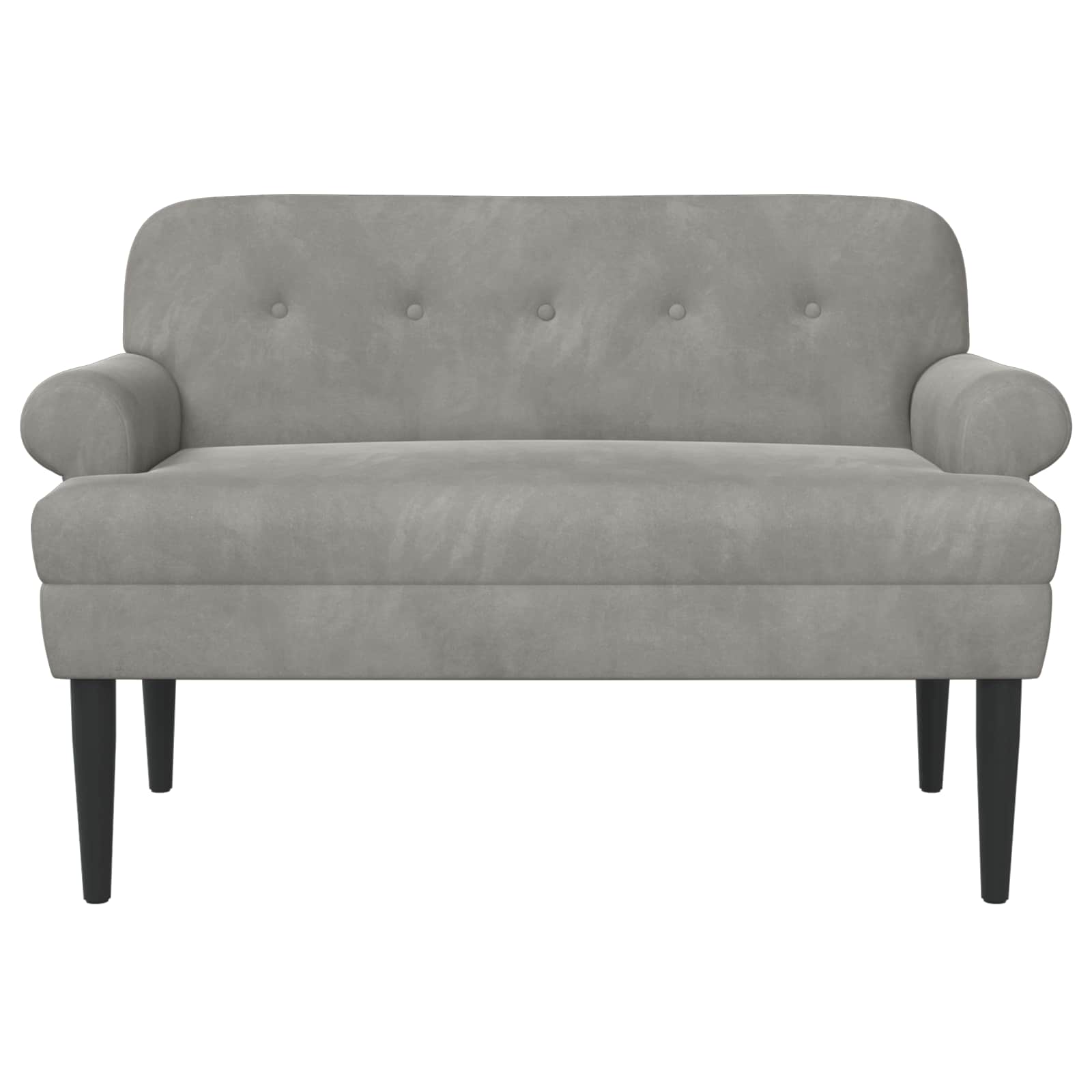 Zweisitzer Mit Knopfheftung Hellgrau 120 X 66 X 78 Cm Samt (V)