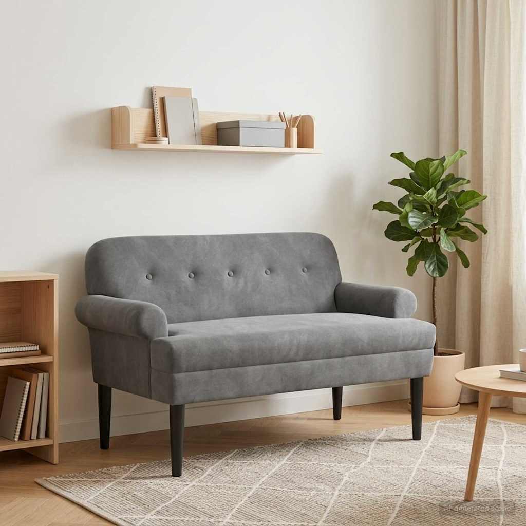 Zweisitzer Mit Knopfheftung 120 X 66 X 78 Cm Samt